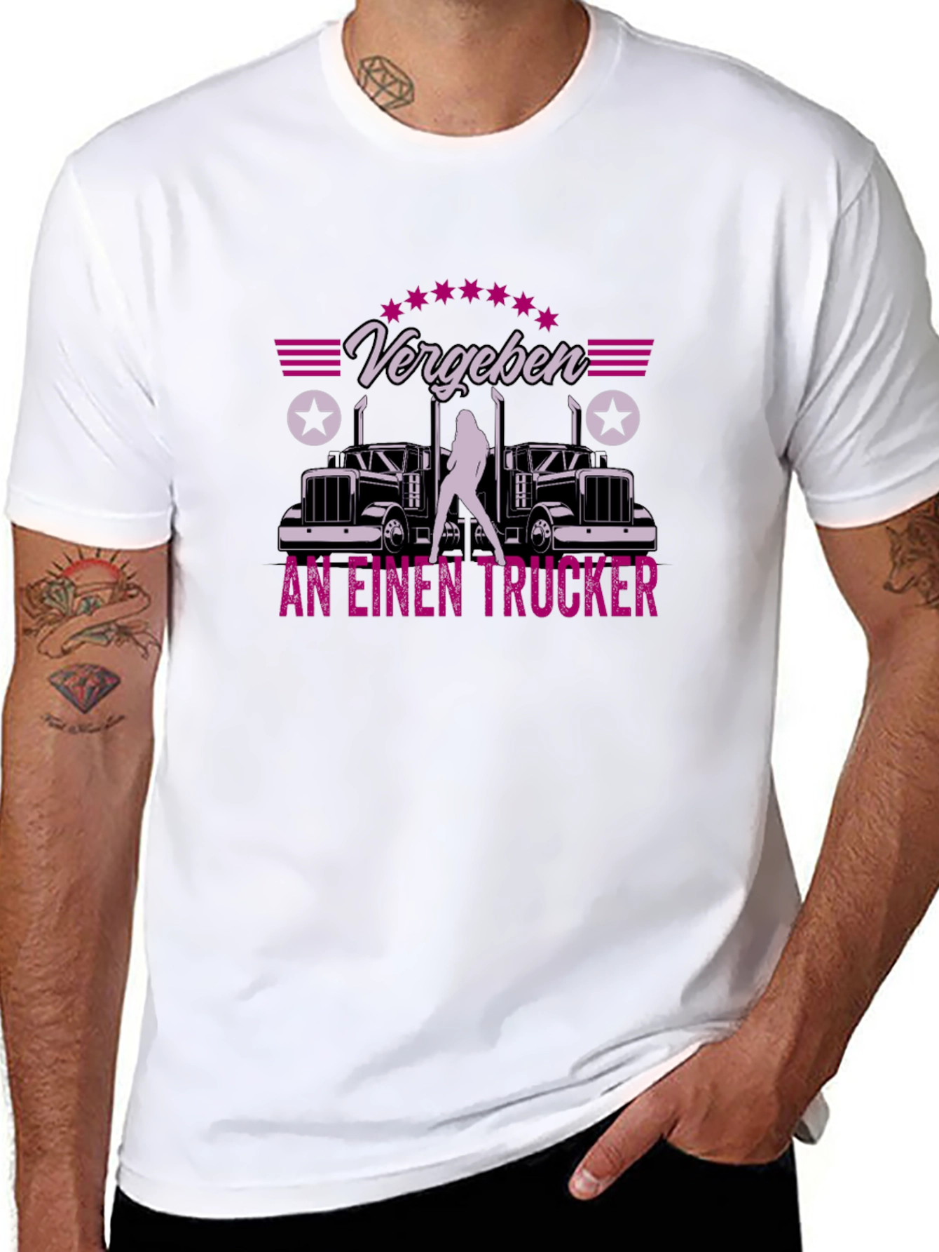 Trucker Tee - Vergeben an einen Trucker Graphic T-Shirt