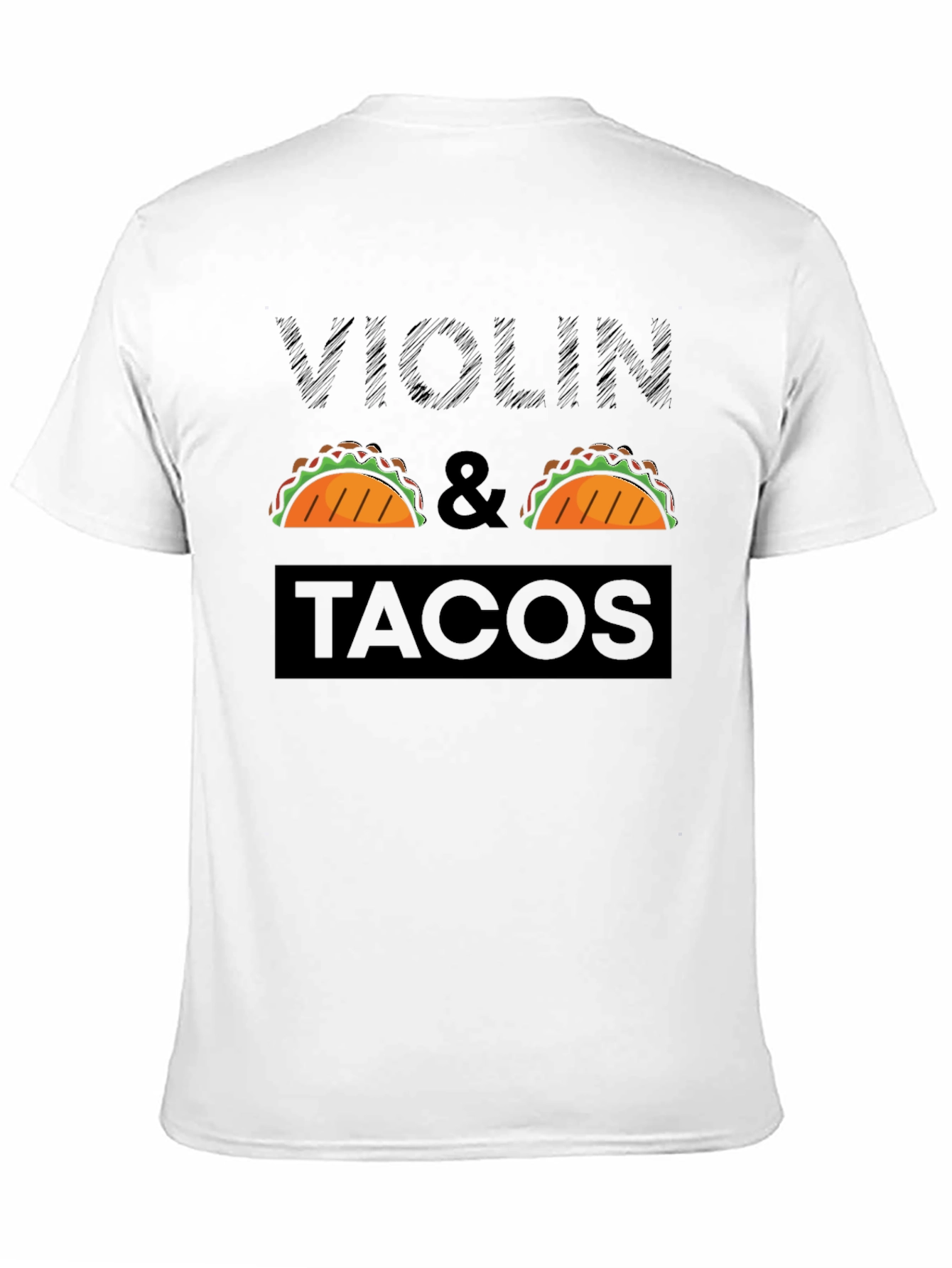 Violin & Tacos Black Graphic Tee