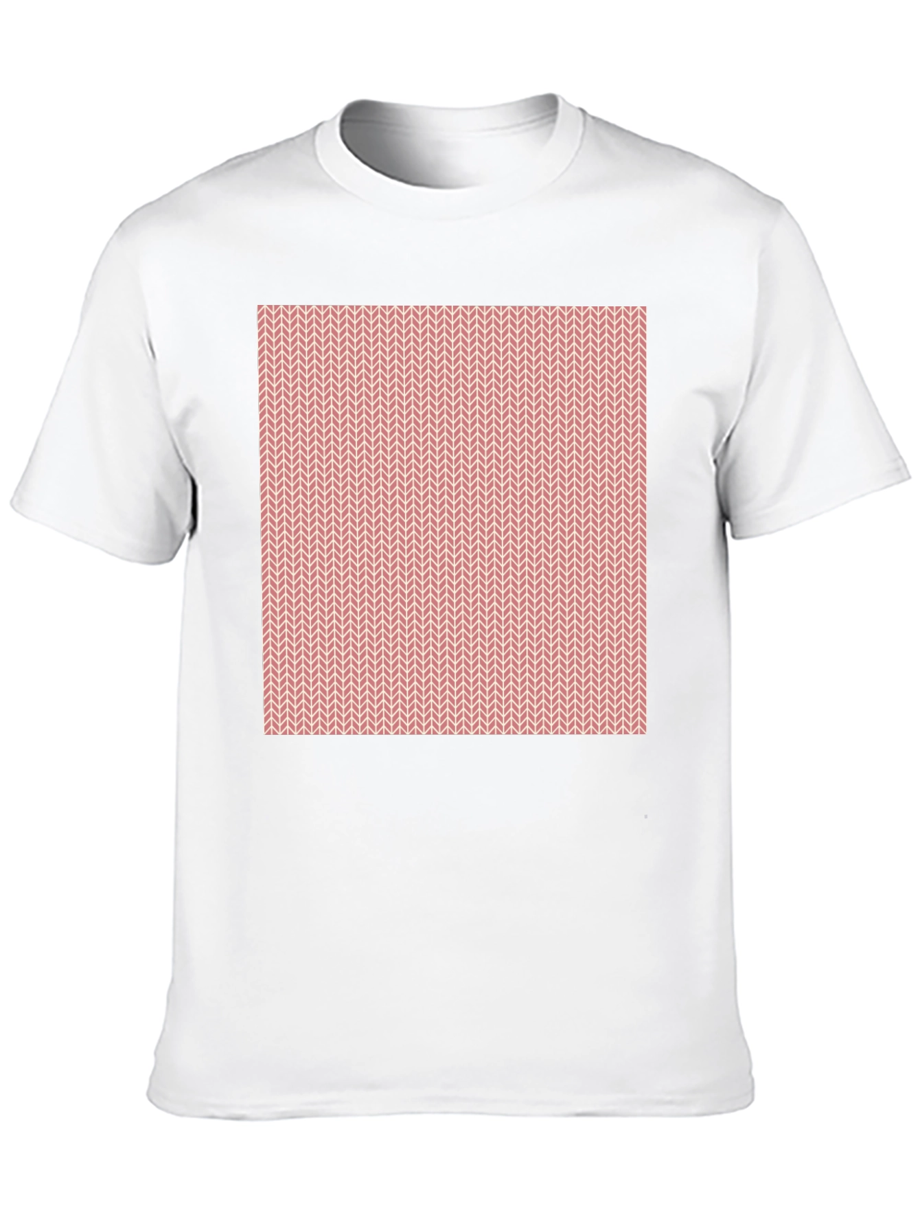 Geometric Knit Pattern Black T-Shirt