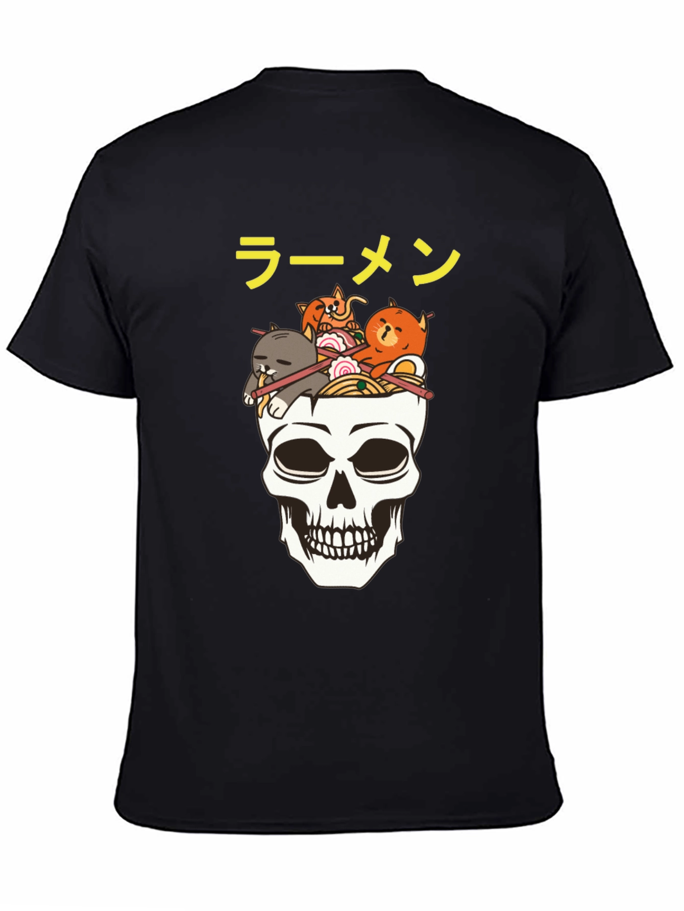 Ramen Skull Graphic T-Shirt - Cool Anime Tee