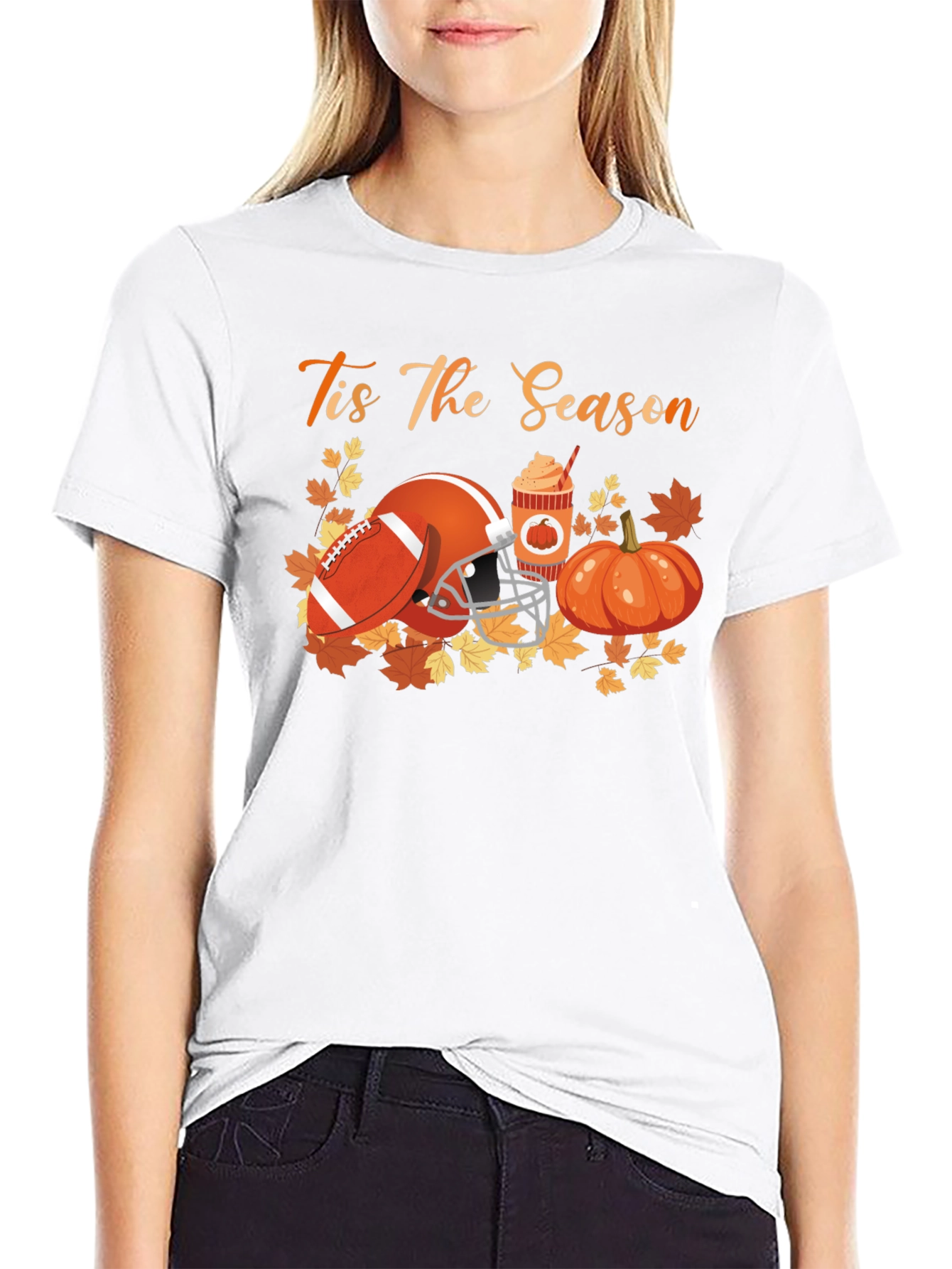 Tis The Season Football Pumpkin Spice T-Shirt