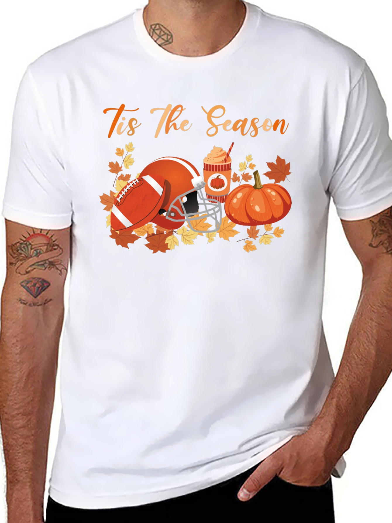 Tis The Season Football Pumpkin Spice T-Shirt
