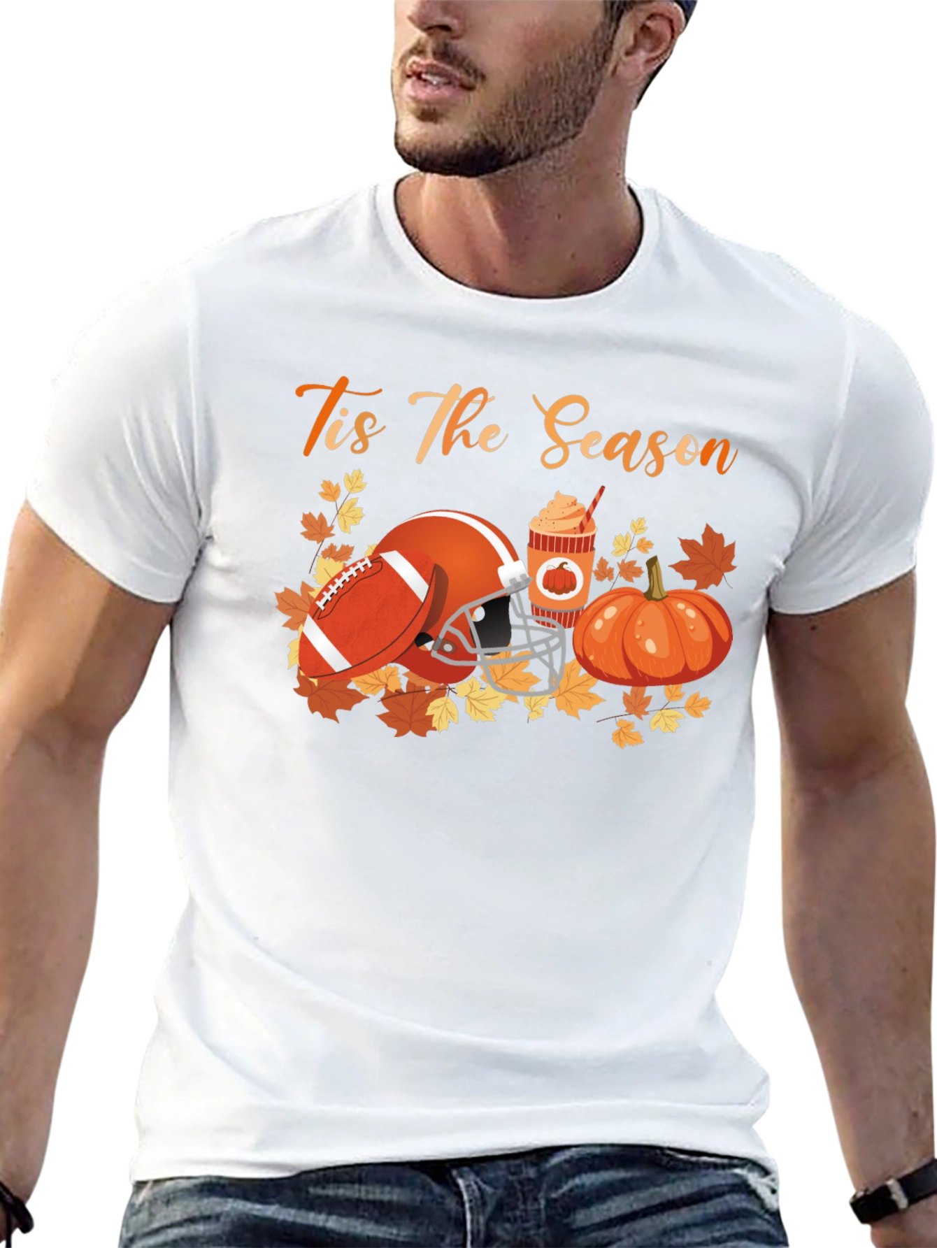 Tis The Season Football Pumpkin Spice T-Shirt