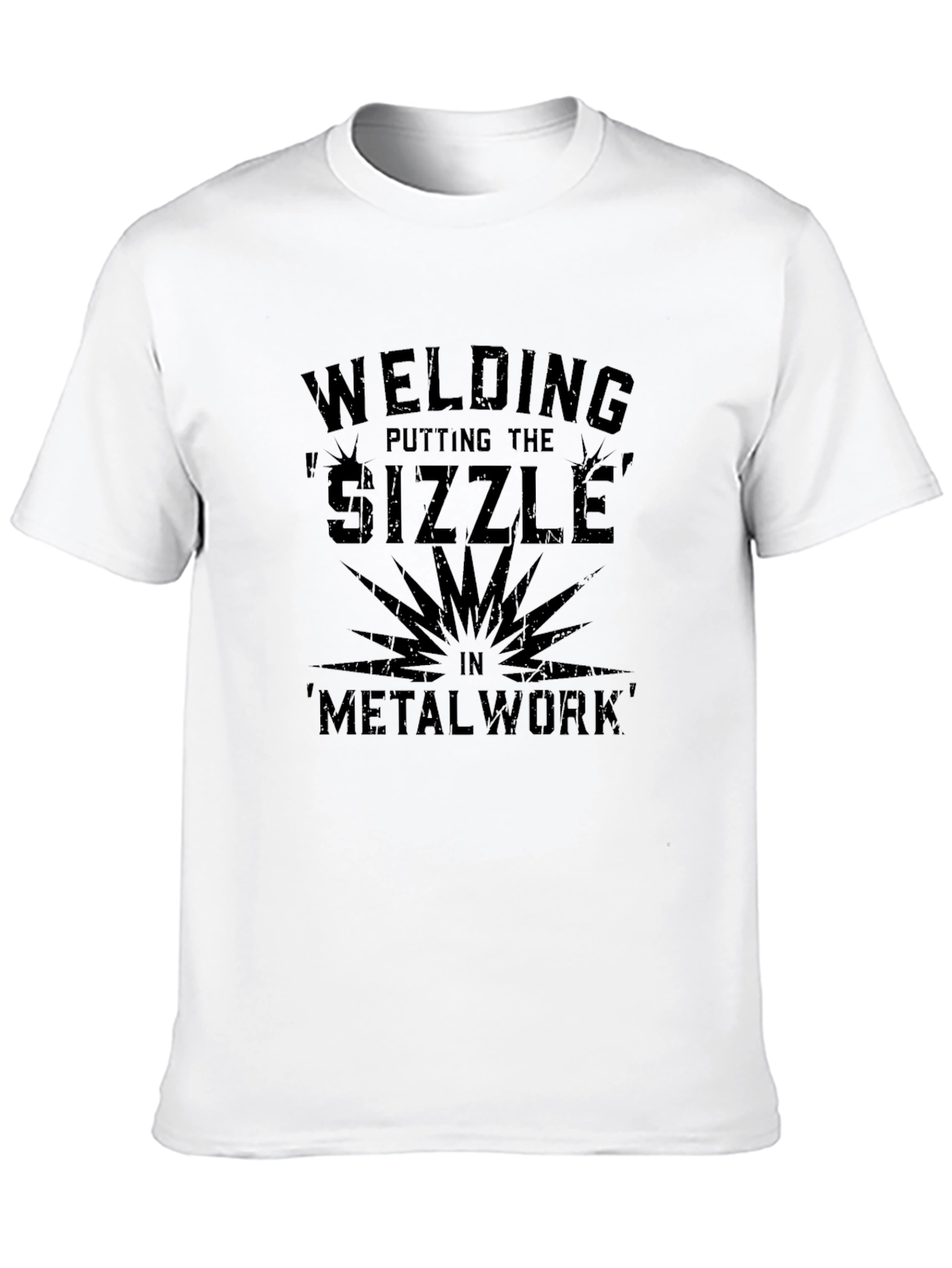 Welding Sizzle Metalwork Black T-Shirt