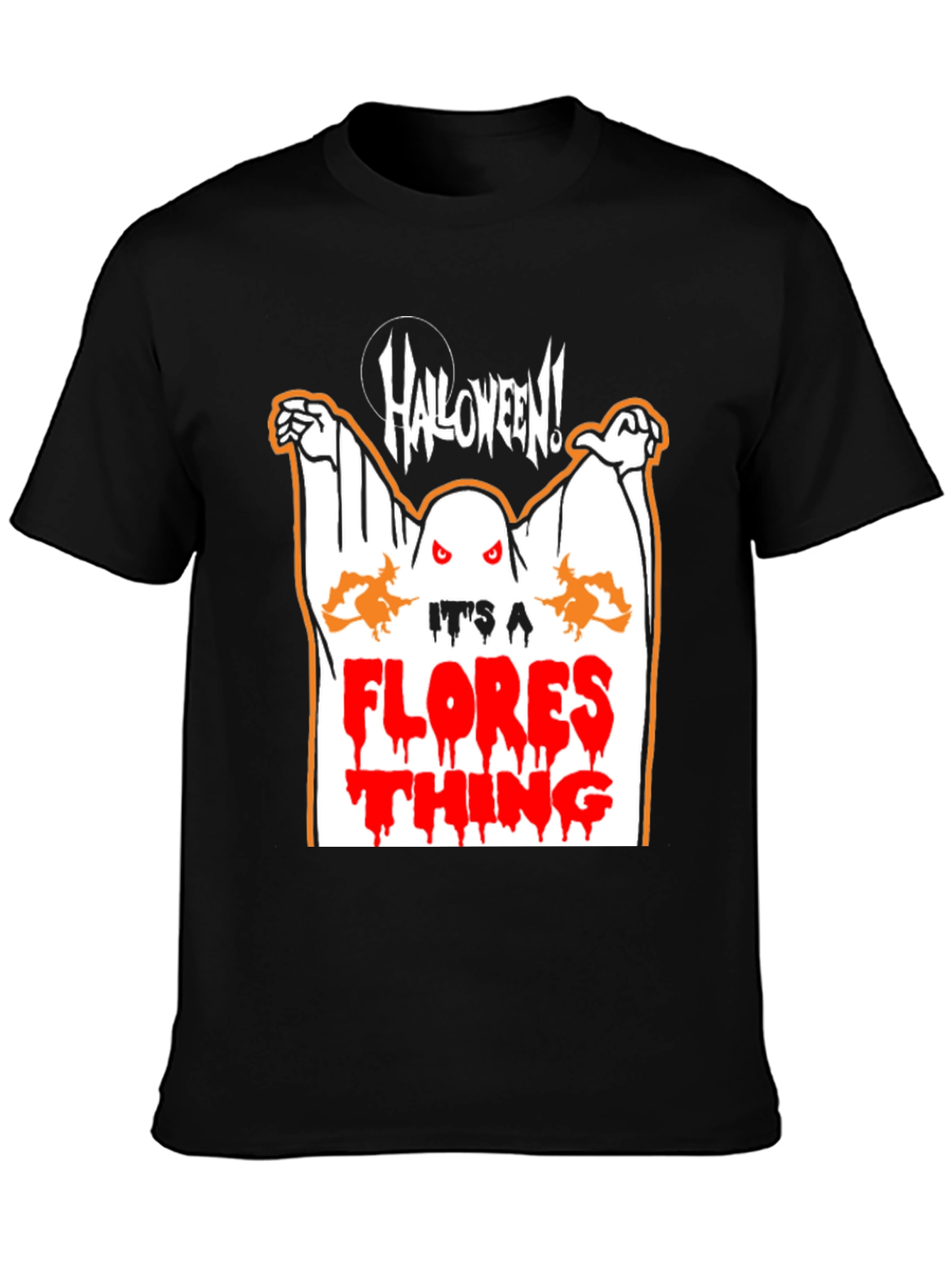 Halloween Ghost Flores T-Shirt