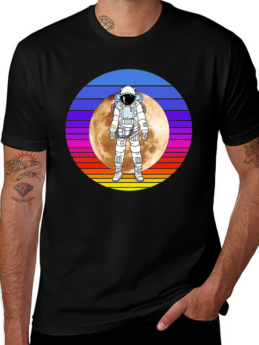 Astronaut Moon T-Shirt - Space Graphic Tee