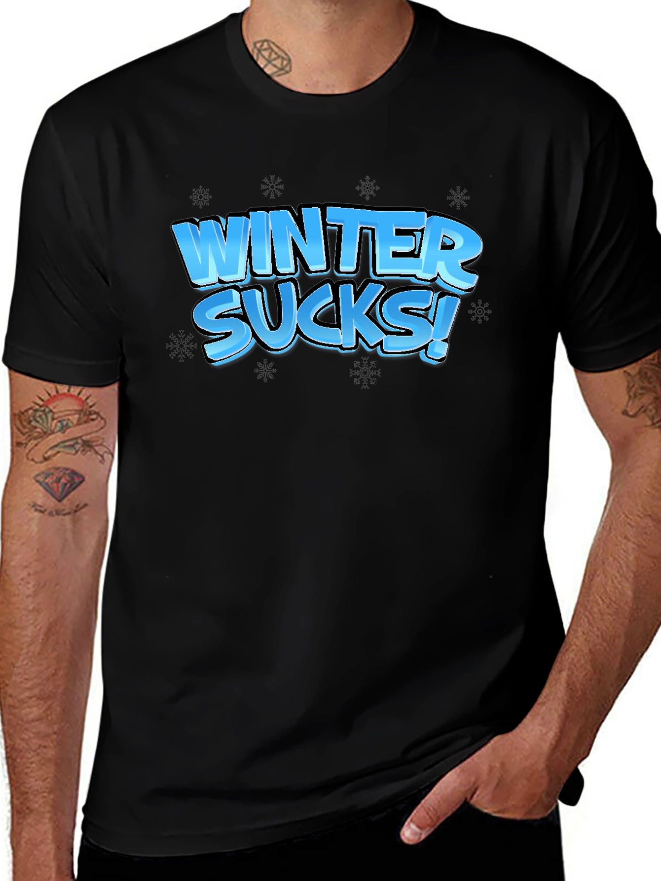 Winter Sucks Black T-Shirt
