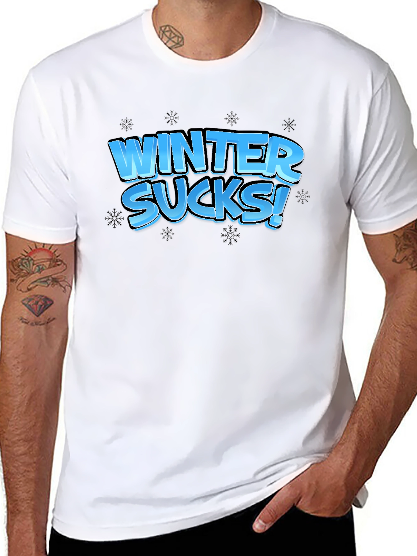 Winter Sucks Black T-Shirt