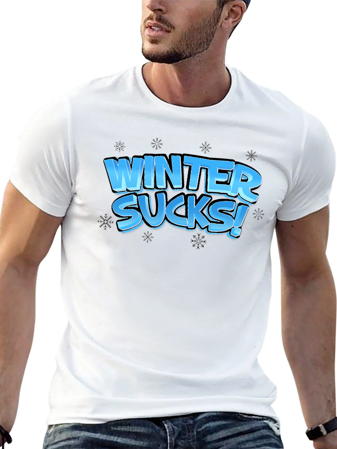 Winter Sucks Black T-Shirt