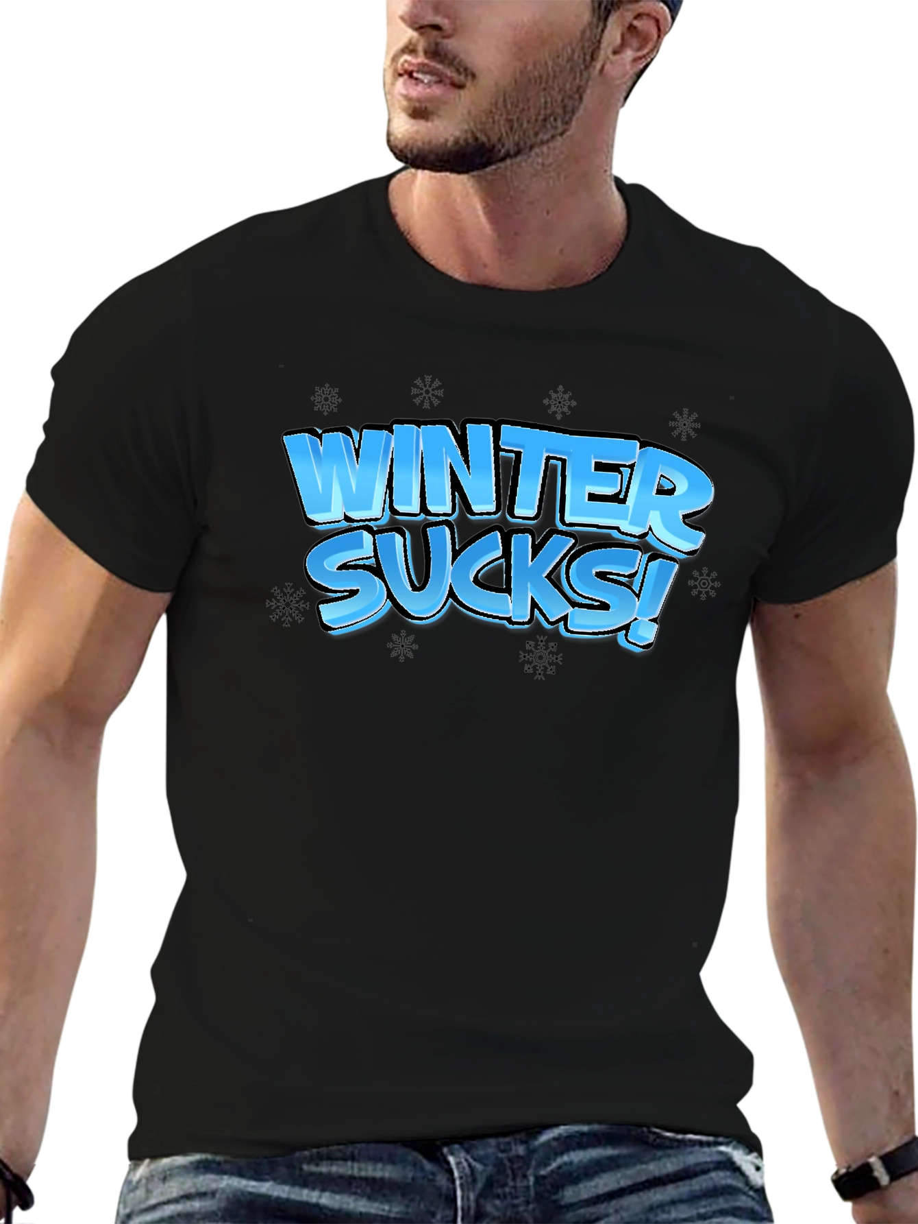 Winter Sucks Black T-Shirt