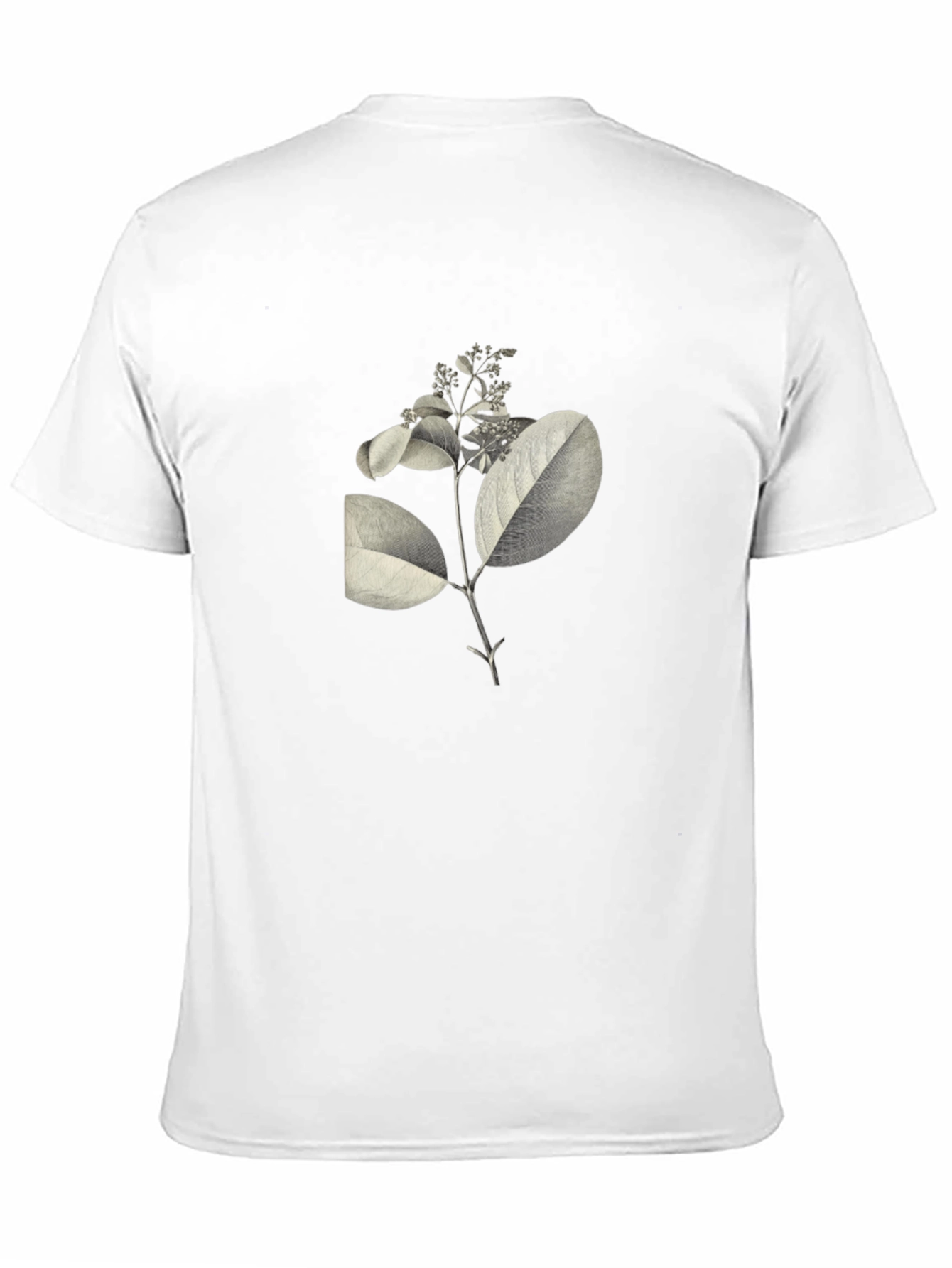 Botanical Print Black T-Shirt