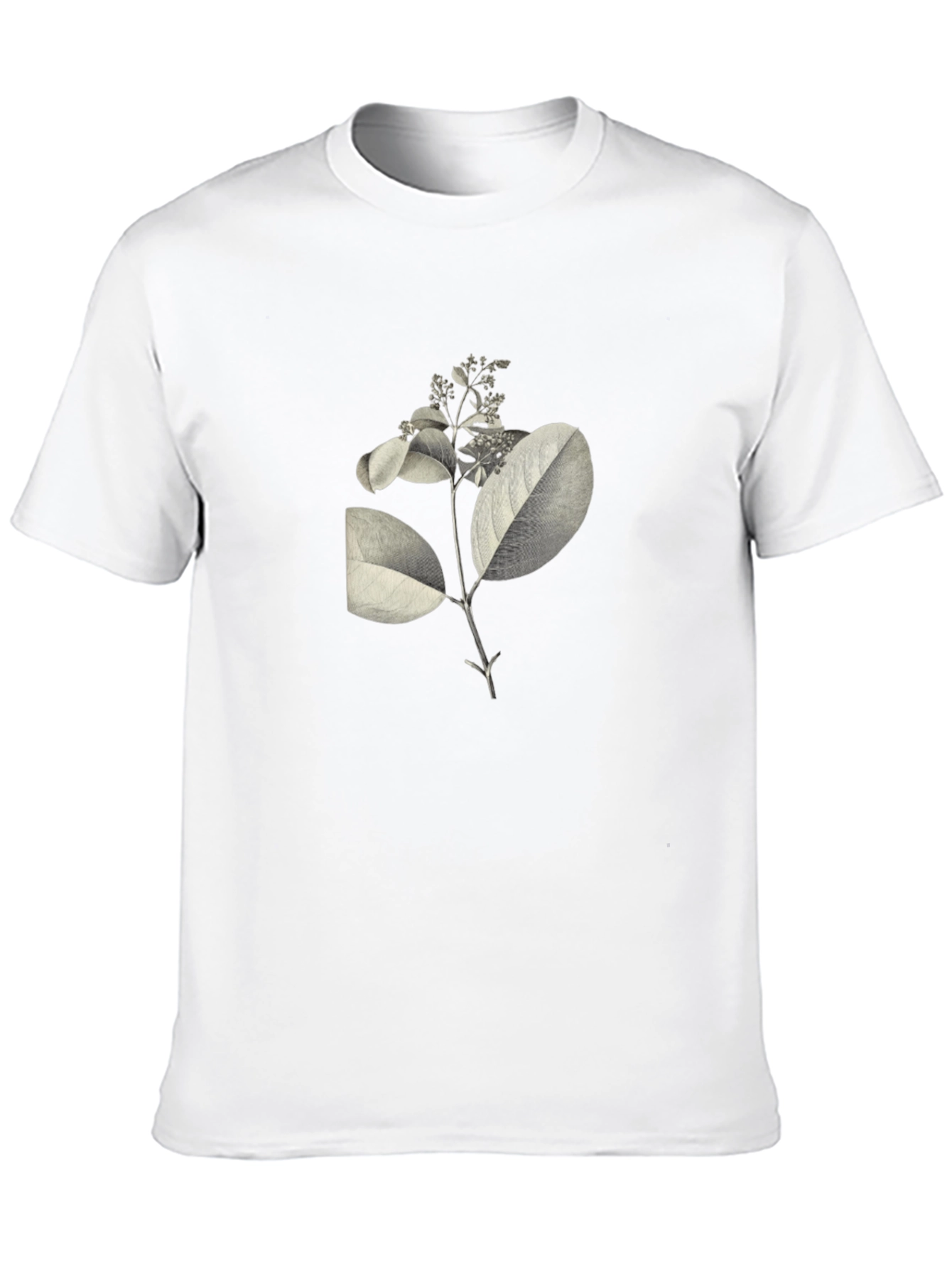 Botanical Print Black T-Shirt