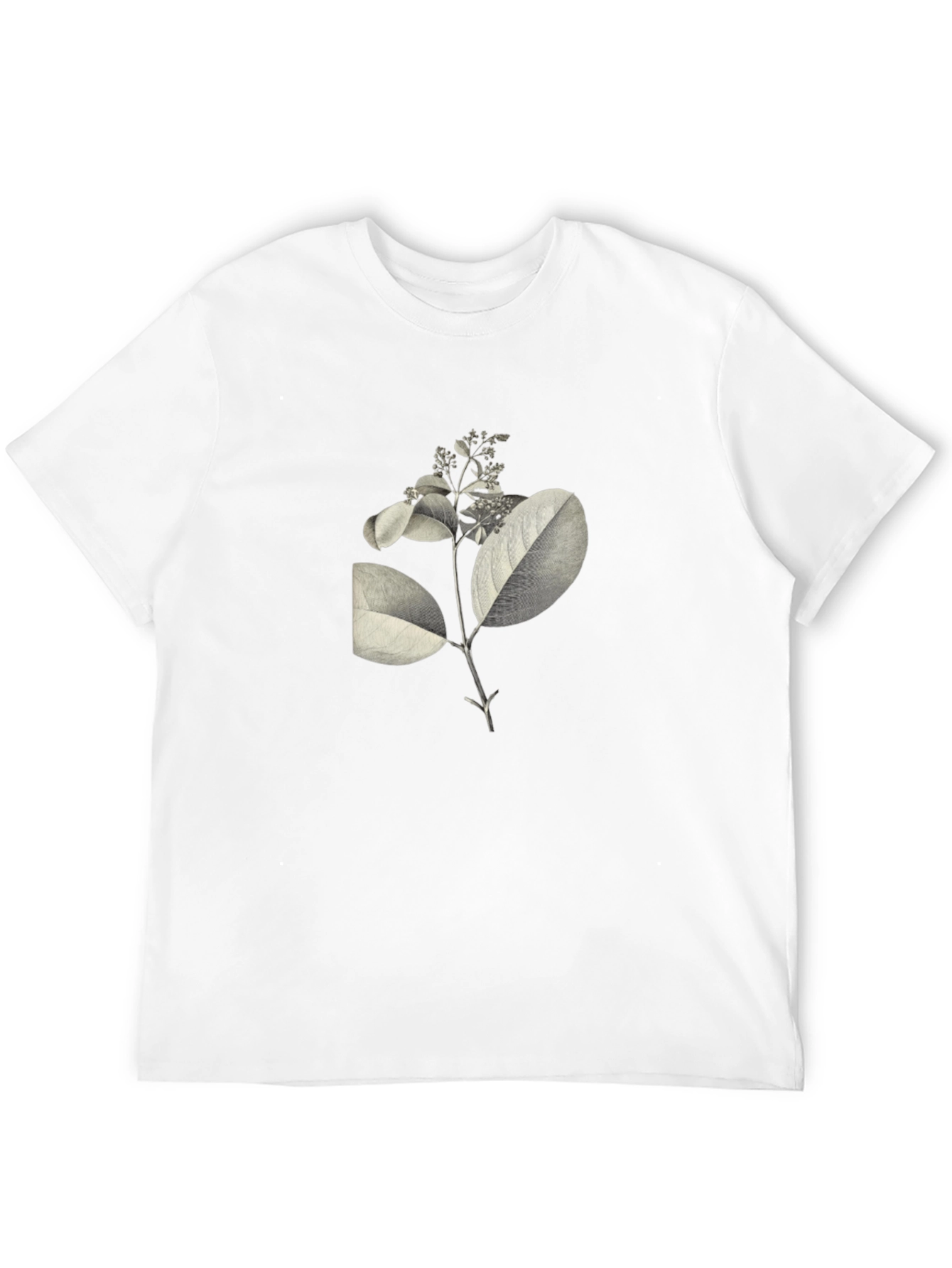 Botanical Print Black T-Shirt