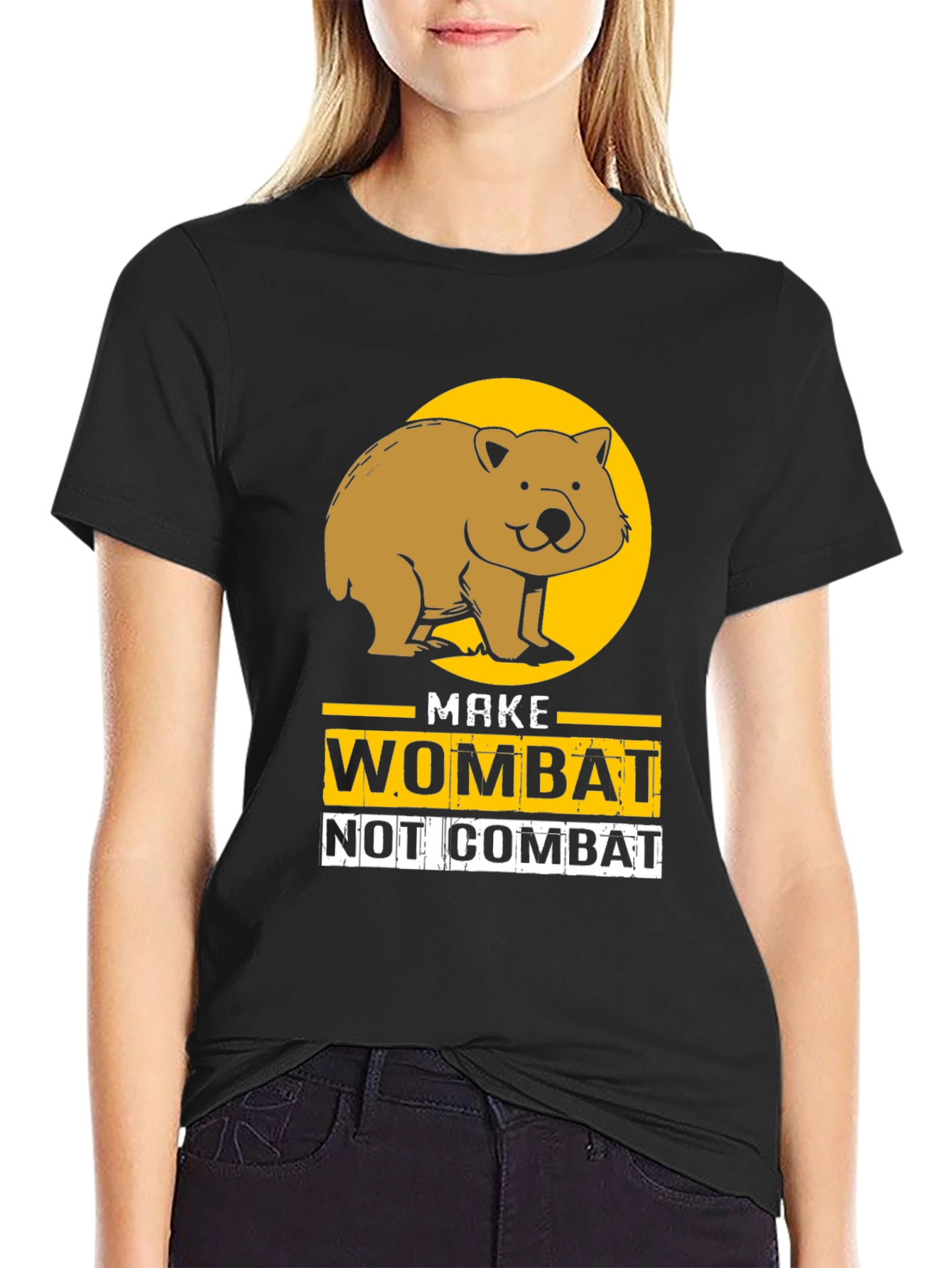 Make Wombat Not Combat Graphic T-Shirt