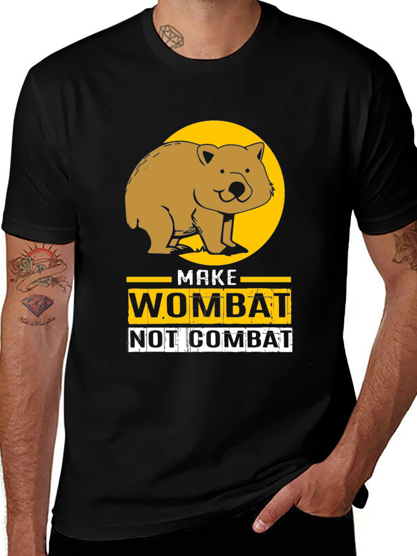 Make Wombat Not Combat Graphic T-Shirt