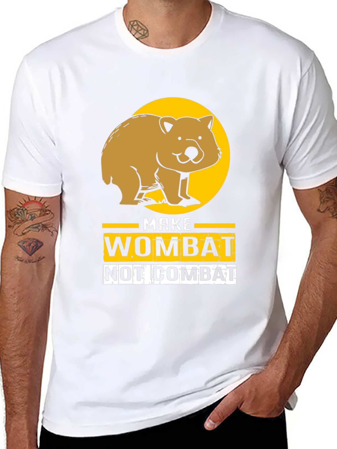Make Wombat Not Combat Graphic T-Shirt