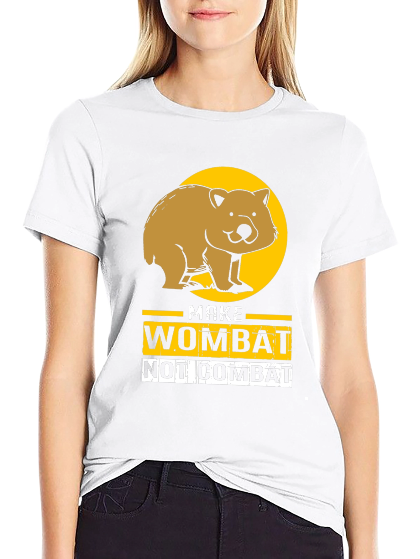 Make Wombat Not Combat Graphic T-Shirt