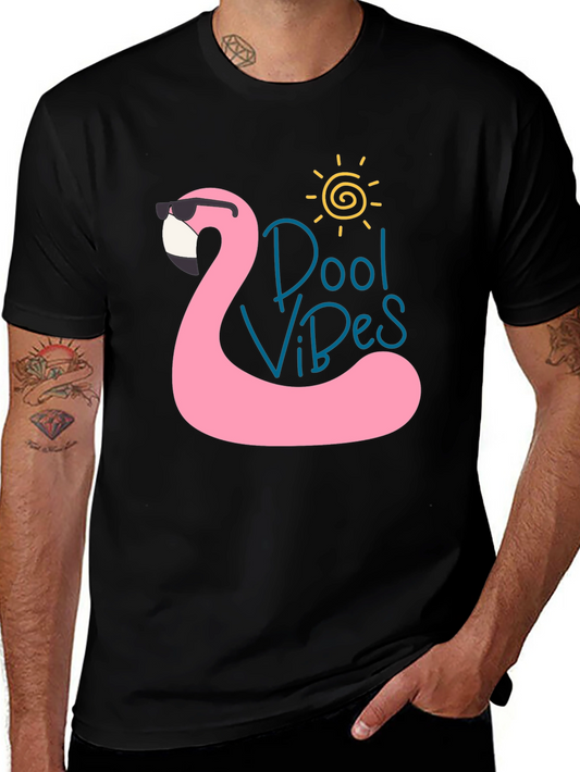 Cool Vibes Flamingo Black T-Shirt