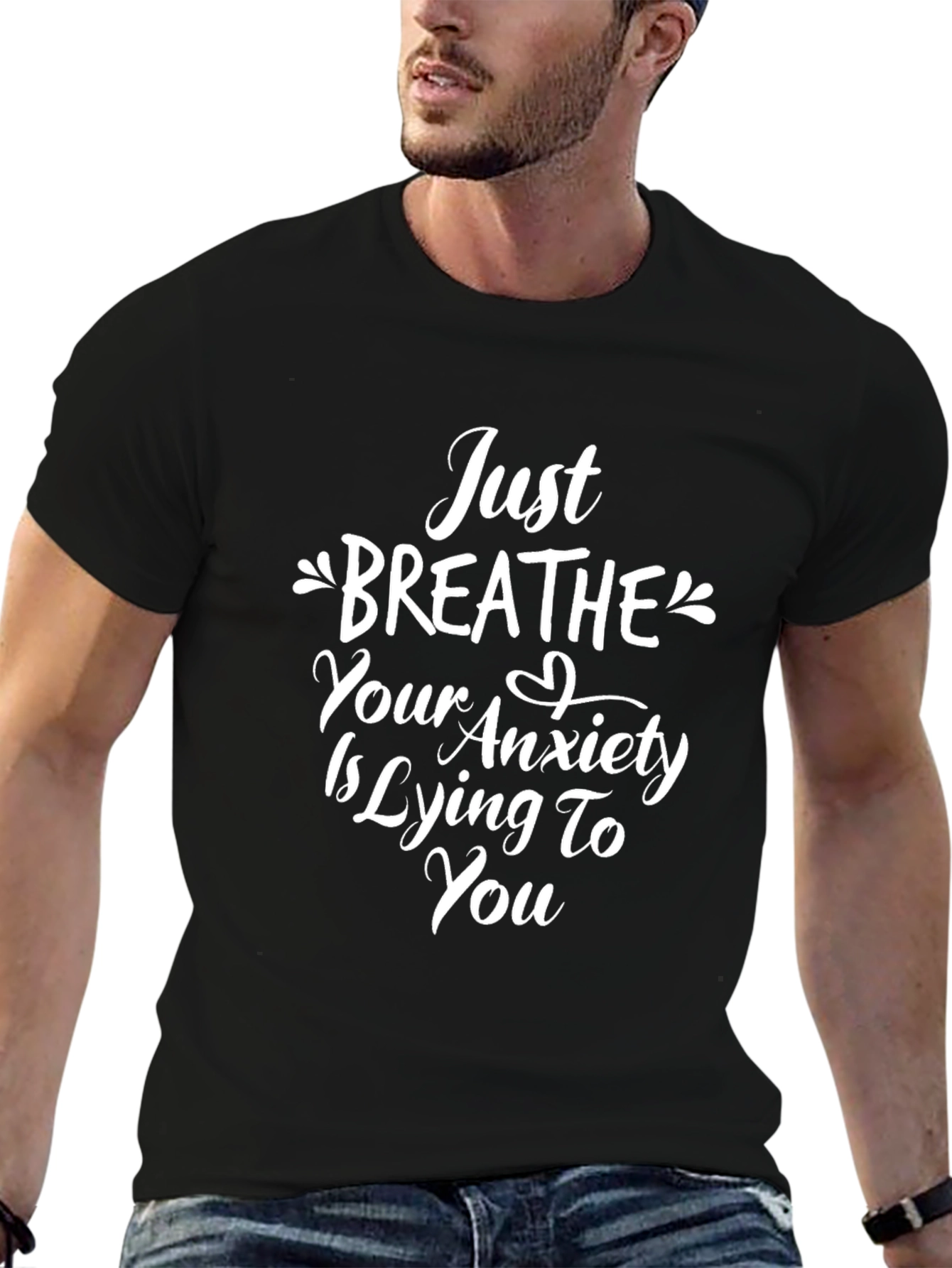 Just Breathe Anxiety Tee - Comfort & Style