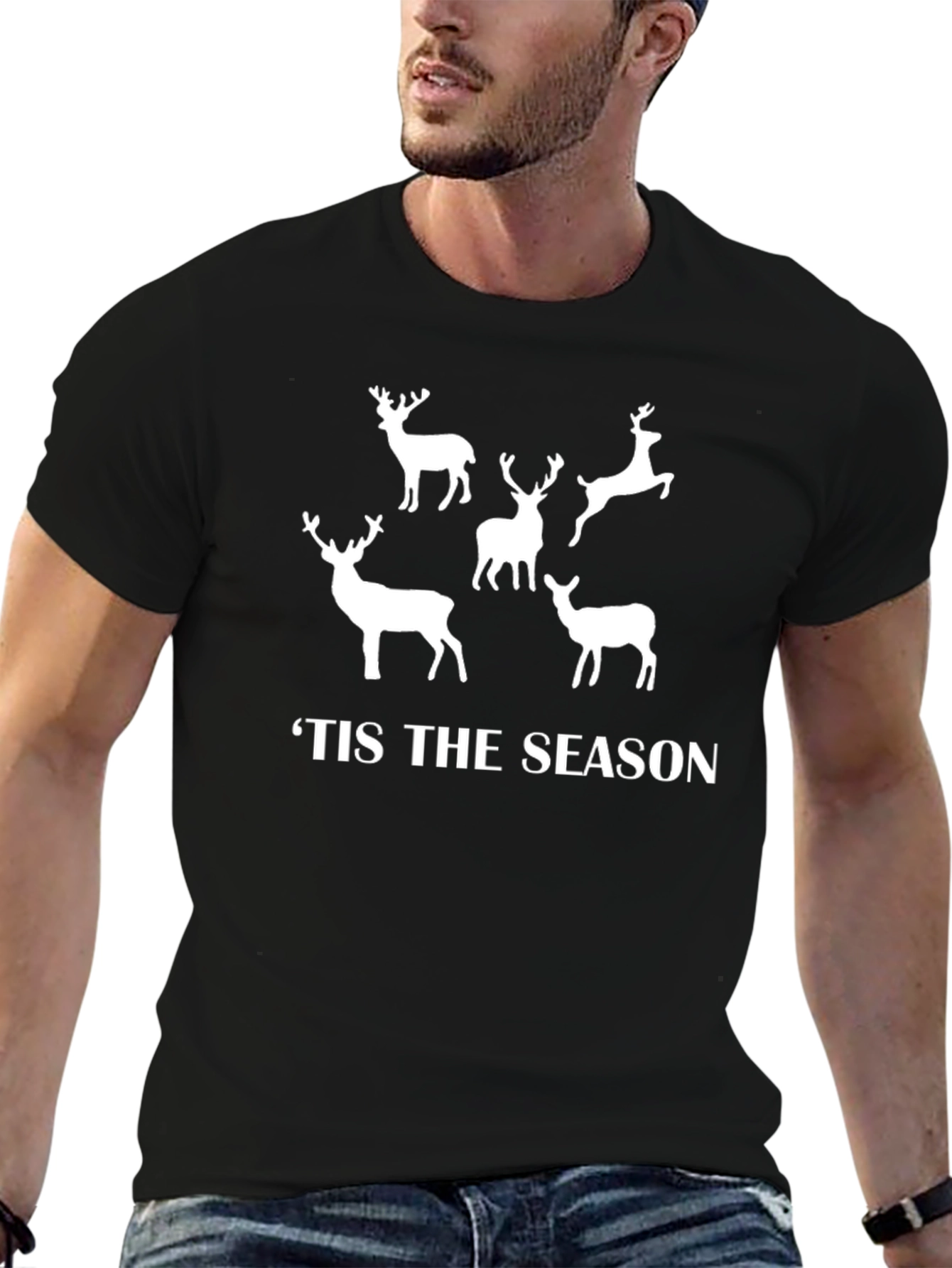 Tis the Season Reindeer Graphic Tee
