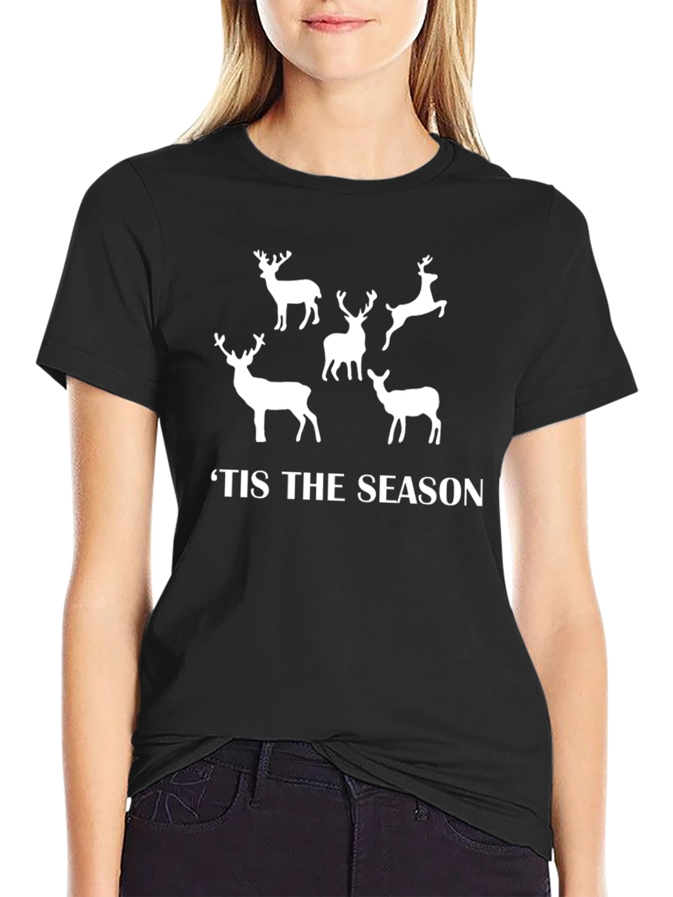 Tis the Season Reindeer Graphic Tee