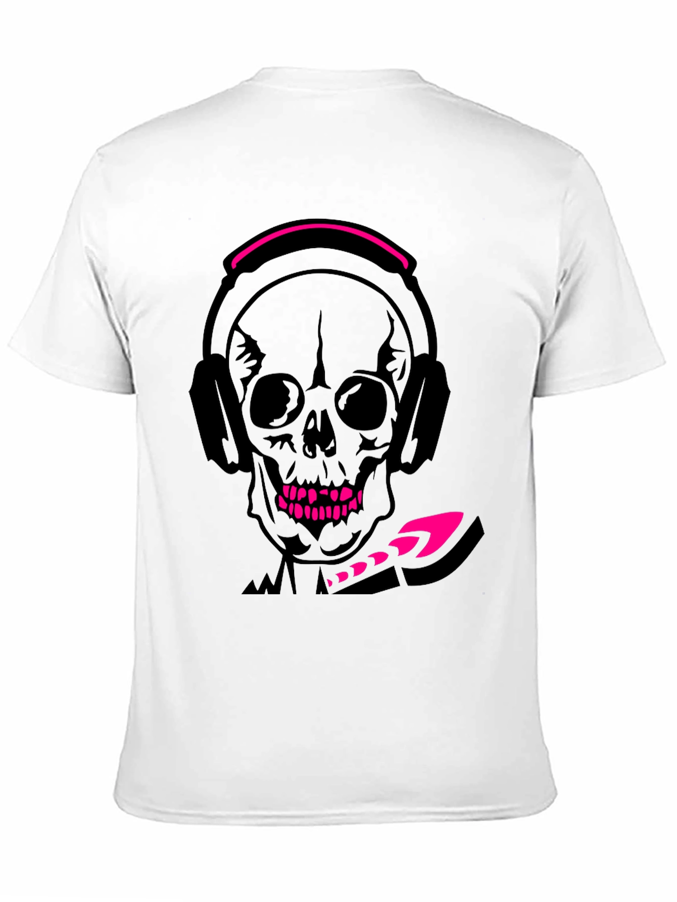 Skull with Headphones Graphic T-Shirt - Cool Design!