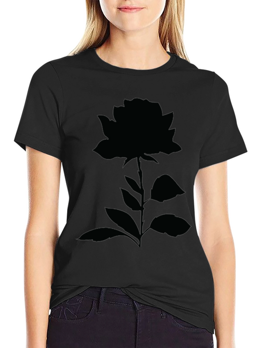 Black Rose Graphic Tee - Stylish & Modern