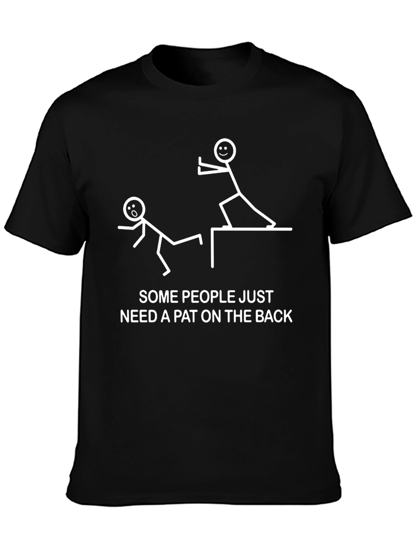 Funny Stick Figure Black T-Shirt