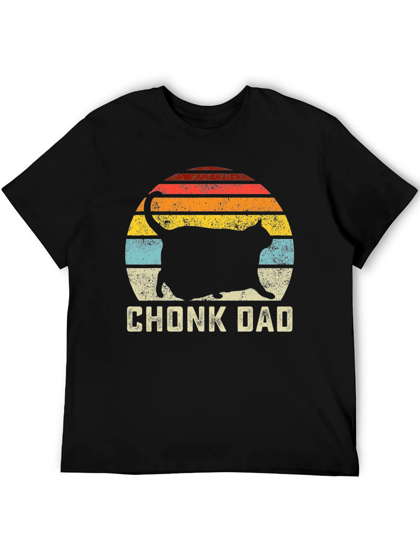 Chonk Dad Cat Graphic T-Shirt