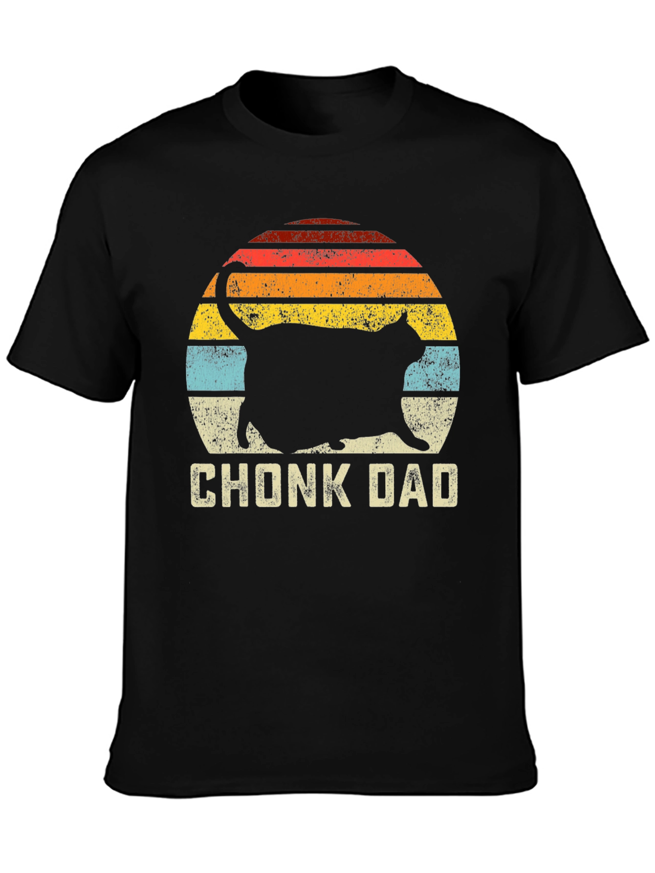 Chonk Dad Cat Graphic T-Shirt
