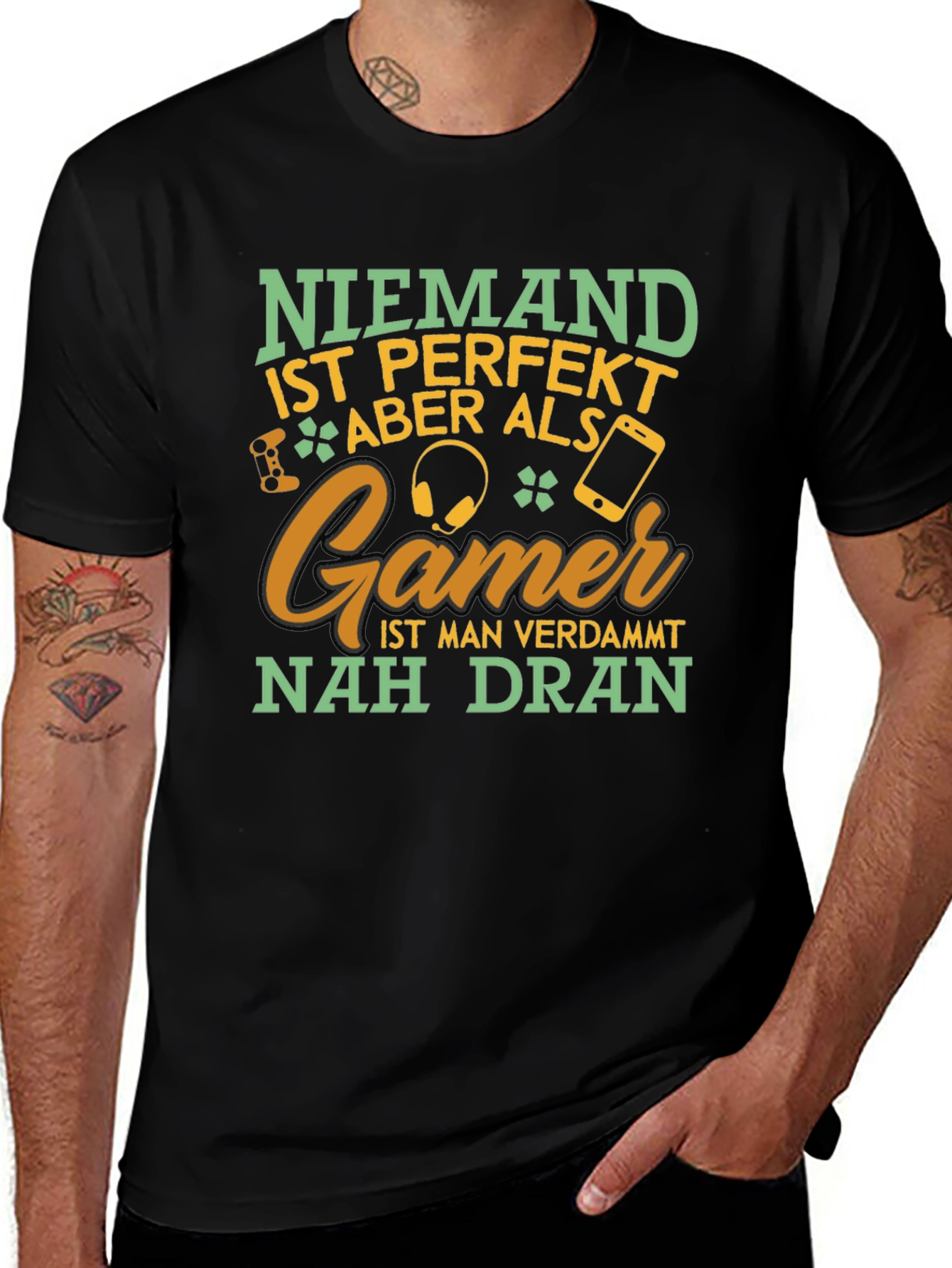 Gamer T-Shirt: Niemand Ist Perfekt Aber Als Gamer