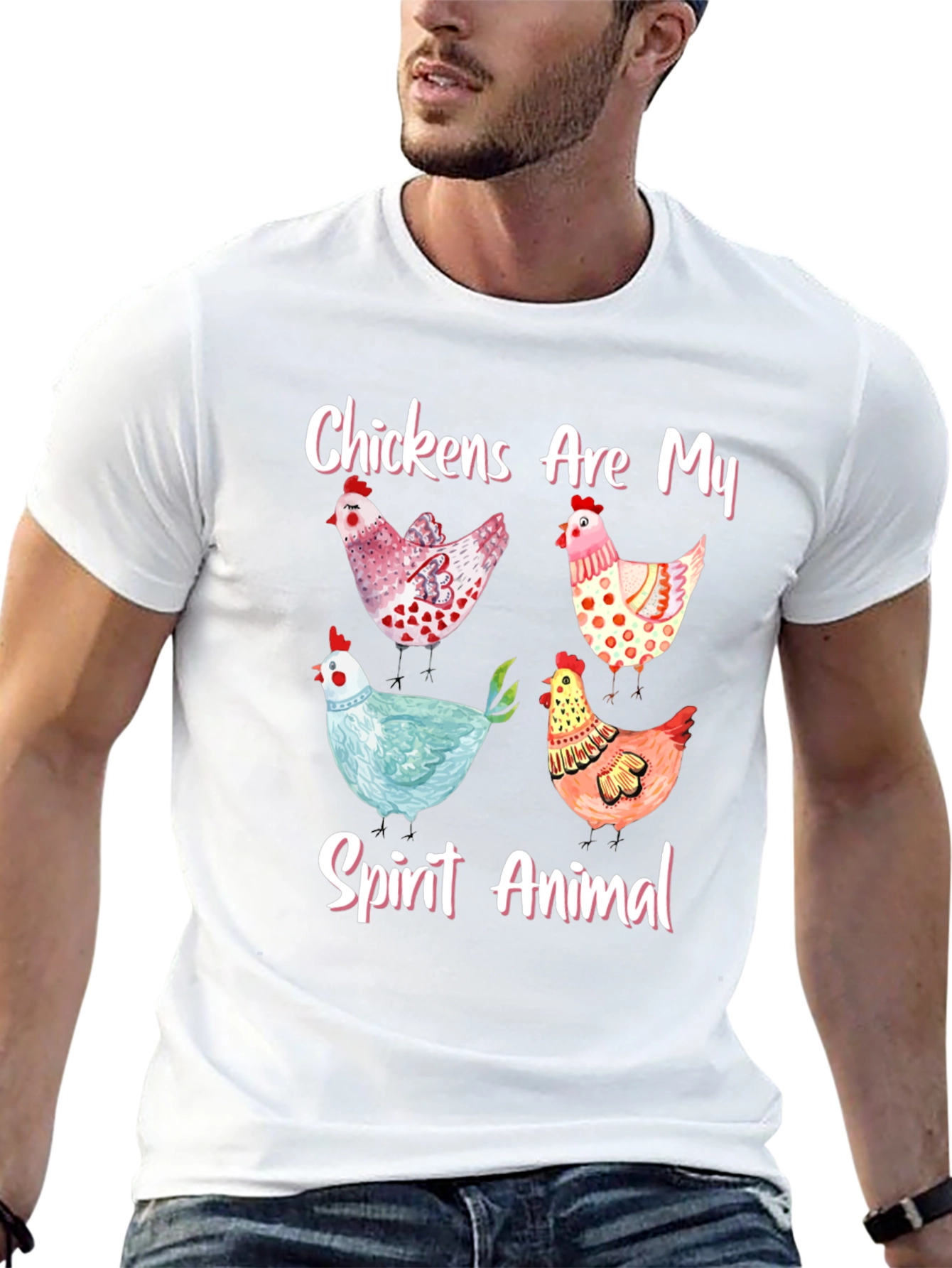 Chickens Are My Spirit Animal Graphic T-Shirt