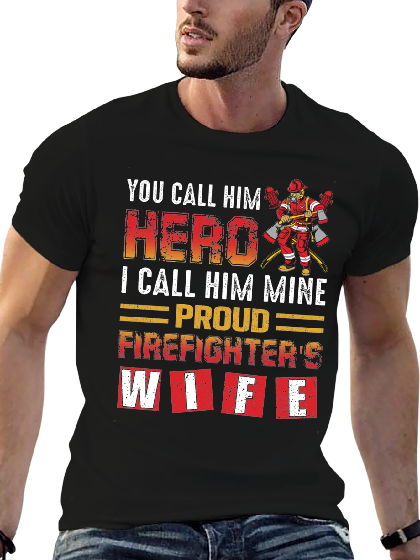 Firefighters Wife T-Shirt - Hero Design