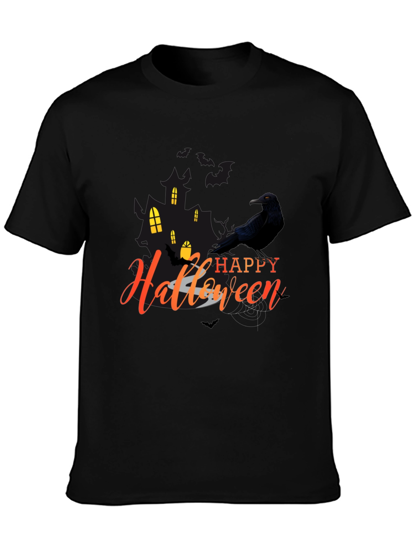 Happy Halloween Crow Graphic Tee