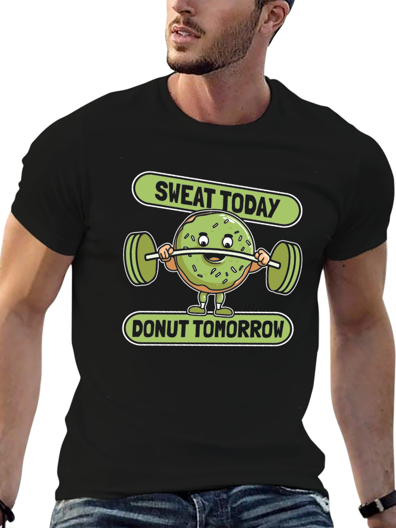 Sweat Today Donut Tomorrow Graphic T-Shirt