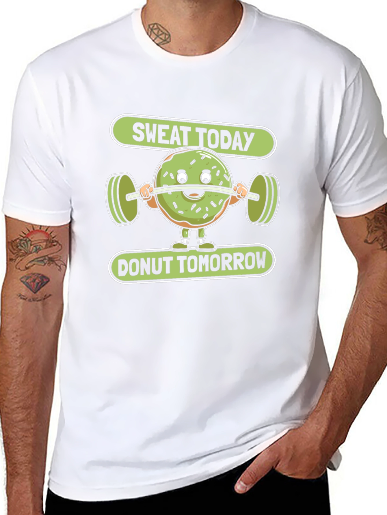 Sweat Today Donut Tomorrow Graphic T-Shirt