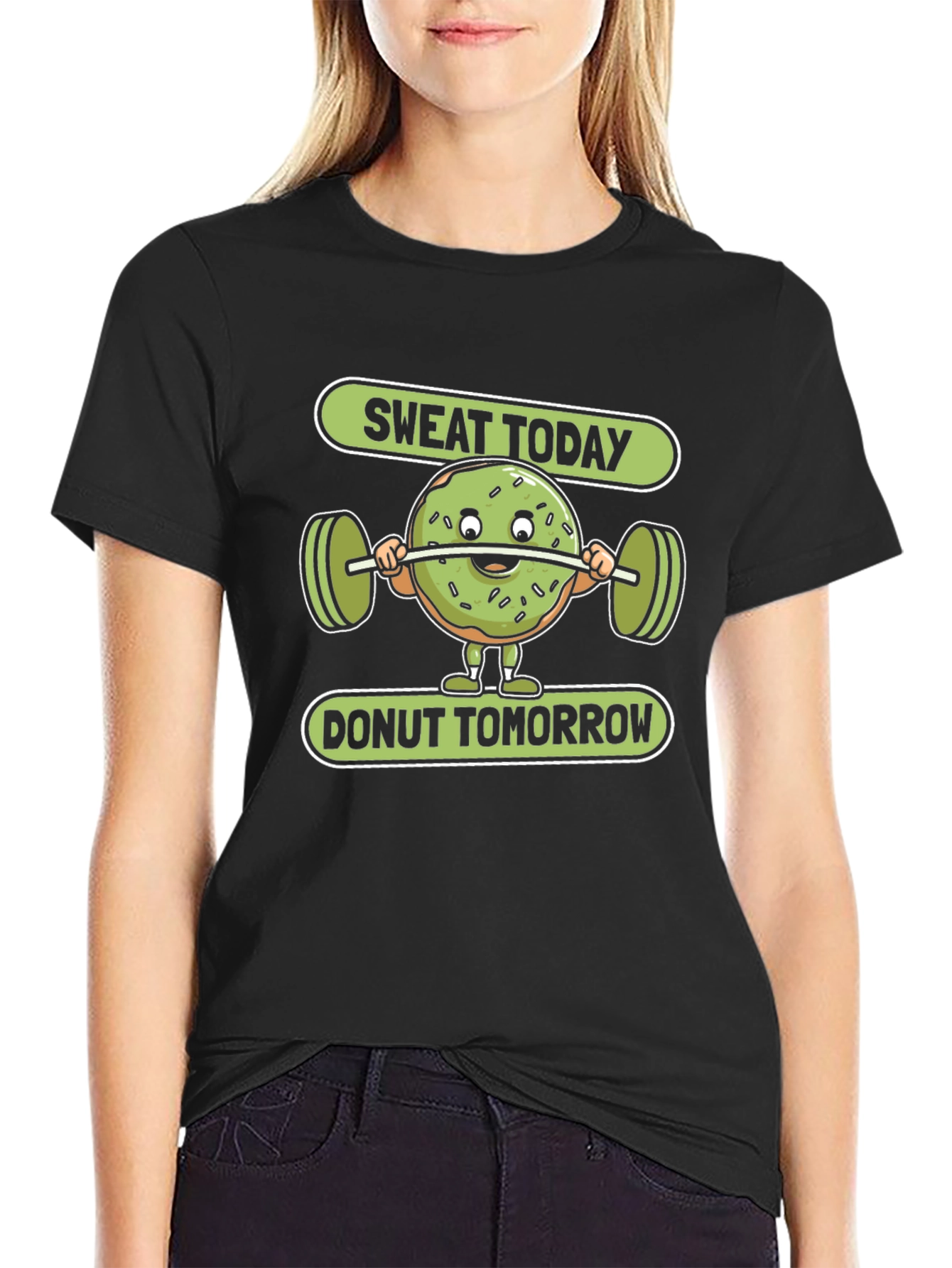 Sweat Today Donut Tomorrow Graphic T-Shirt