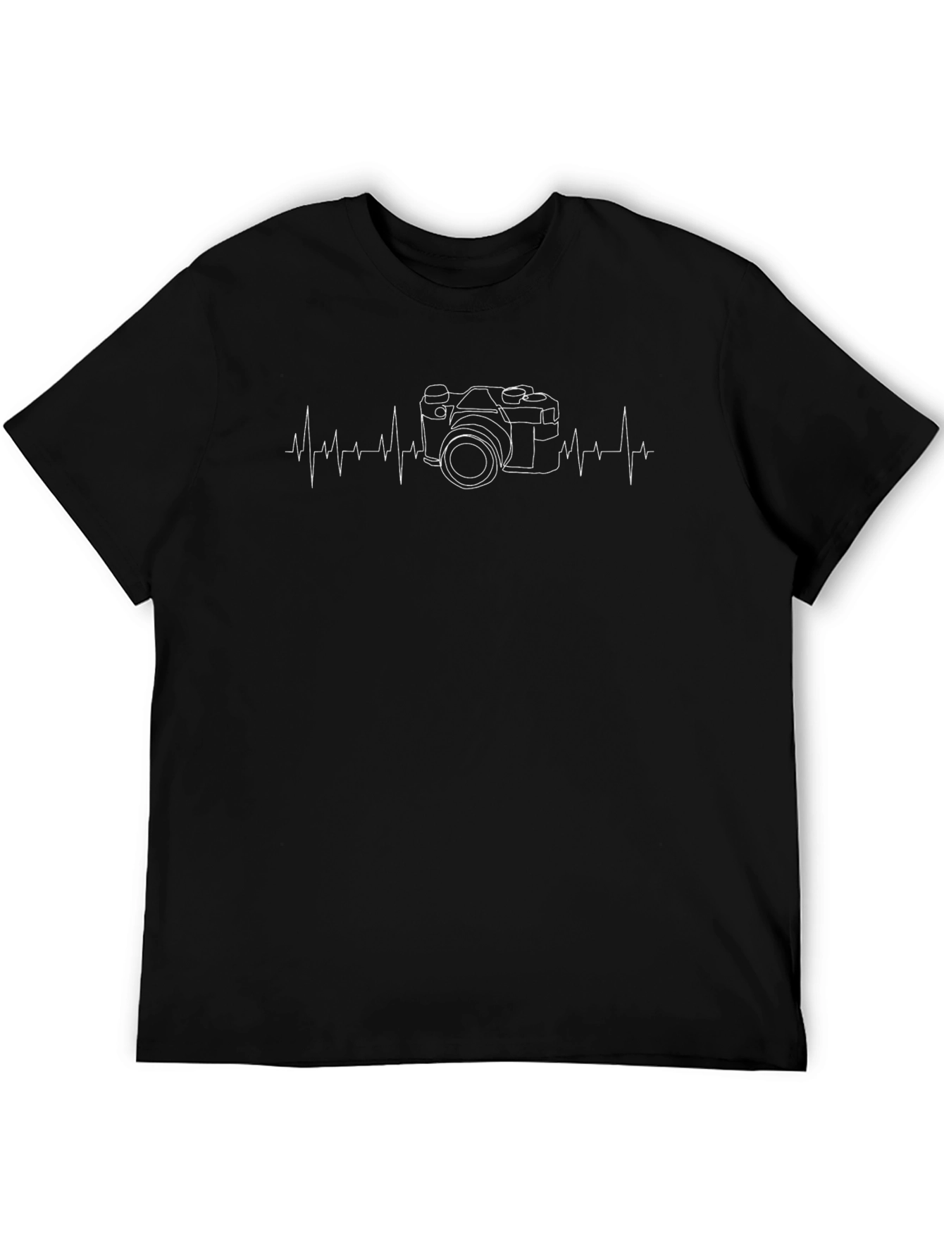 Photographer Heartbeat T-Shirt - Black