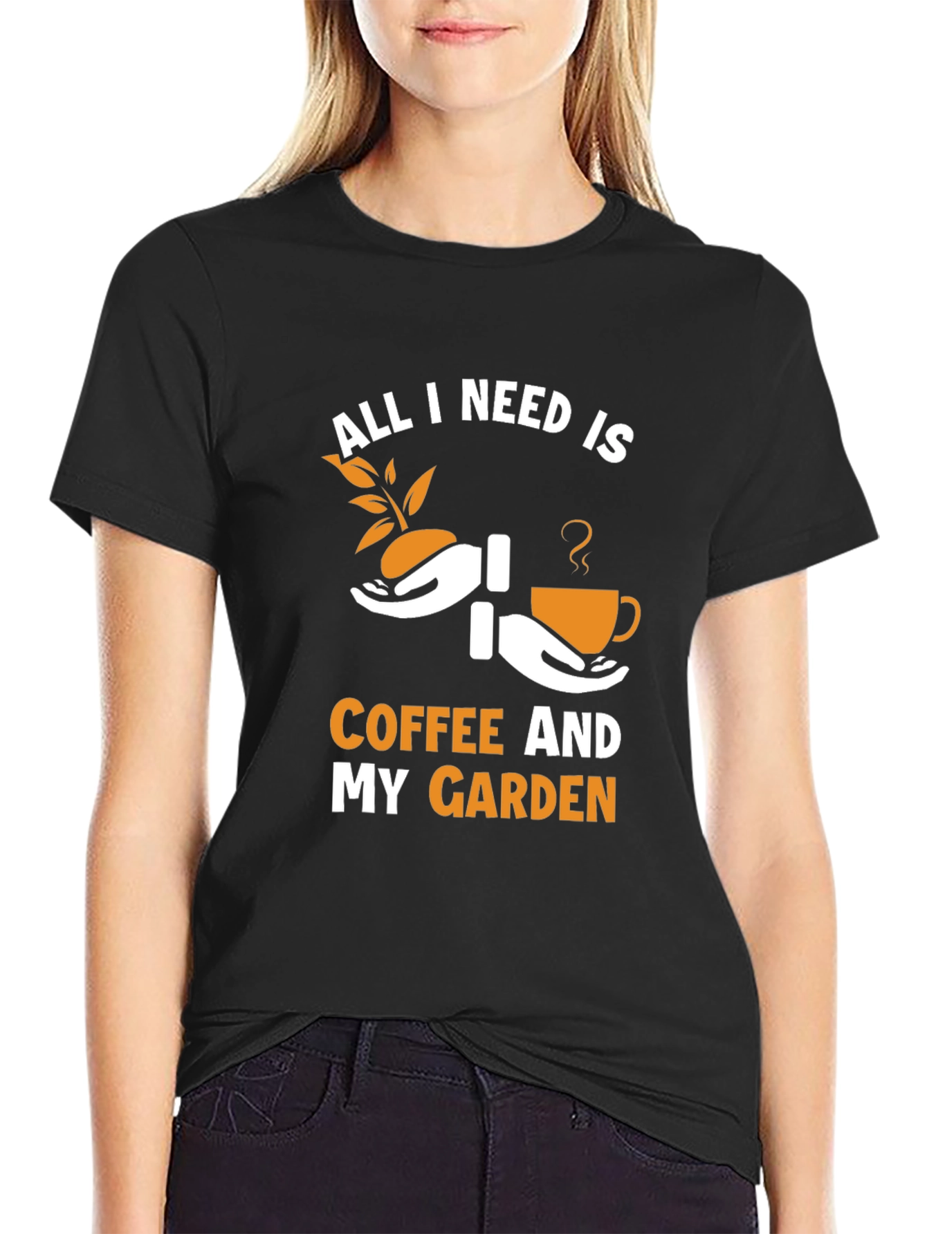 Gardeners Delight T-Shirt: Coffee & Garden