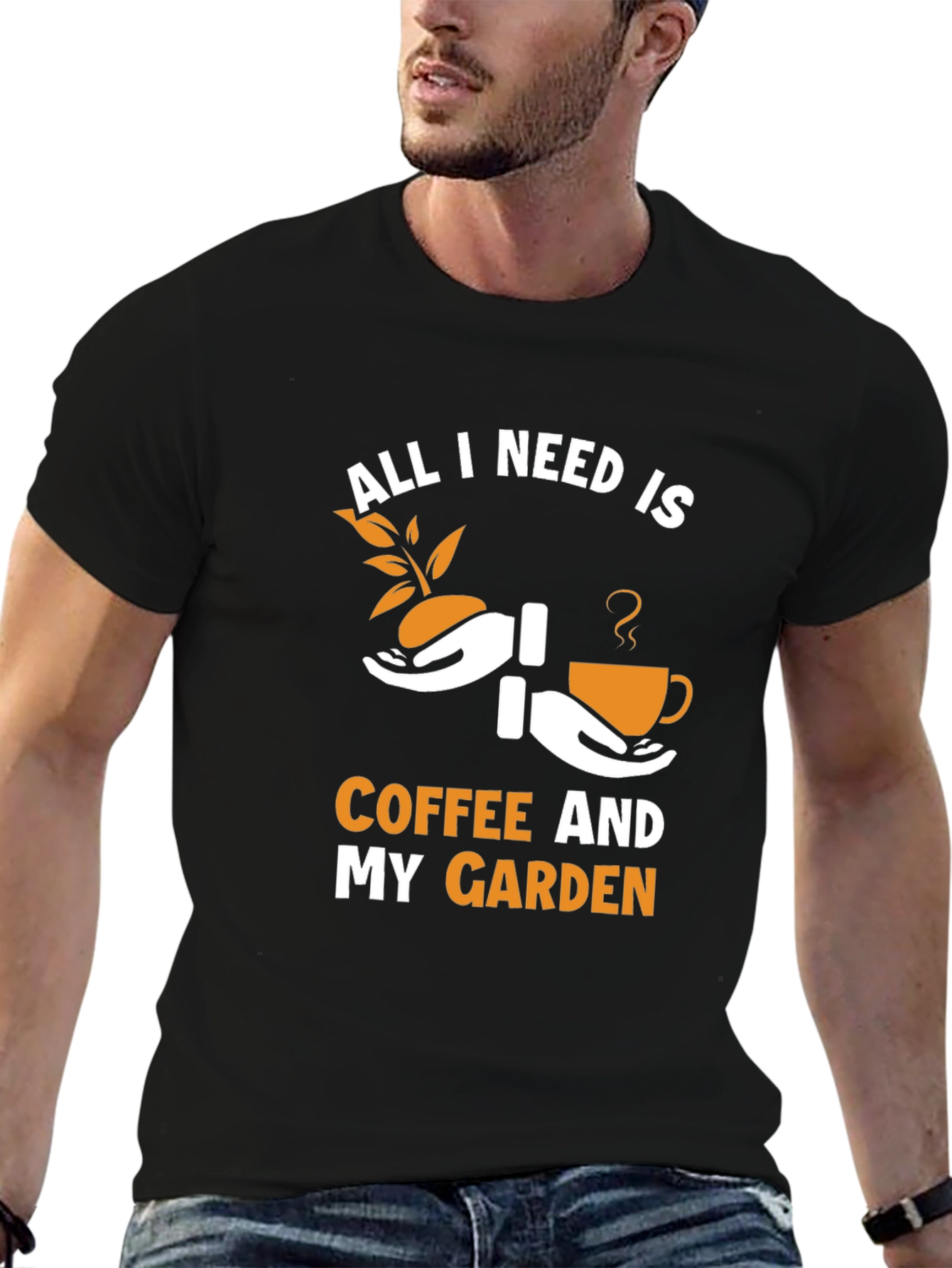 Gardeners Delight T-Shirt: Coffee & Garden
