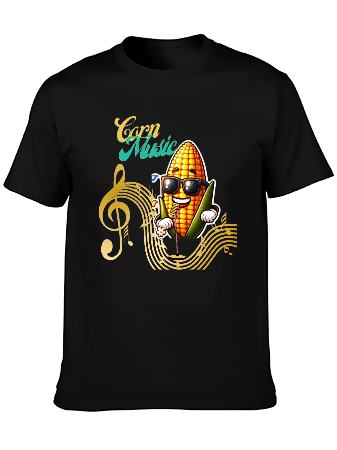 Corn Music Graphic T-Shirt