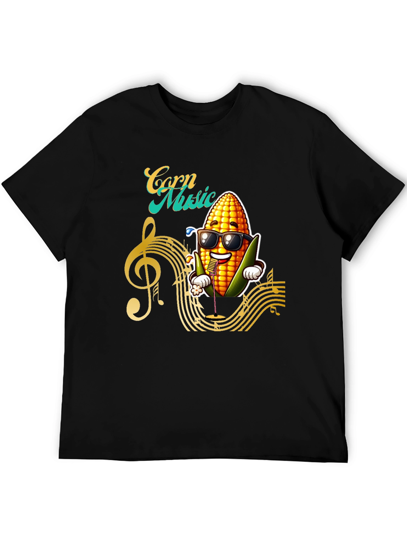 Corn Music Graphic T-Shirt