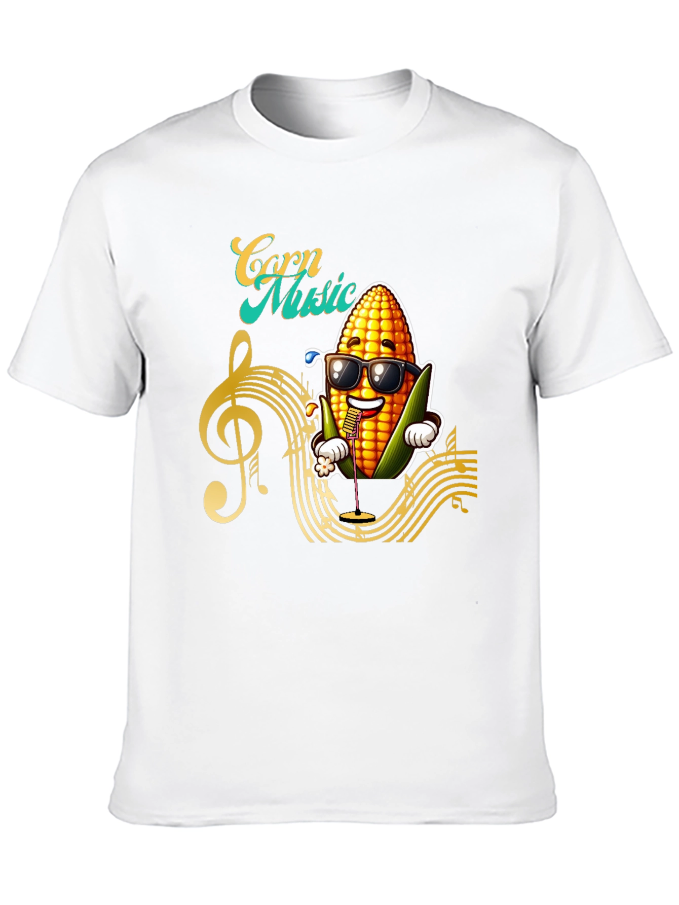 Corn Music Graphic T-Shirt