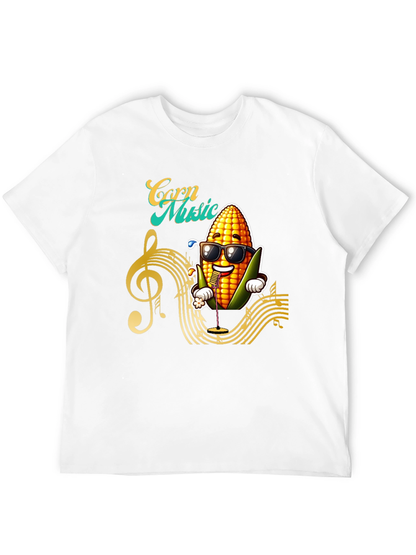 Corn Music Graphic T-Shirt