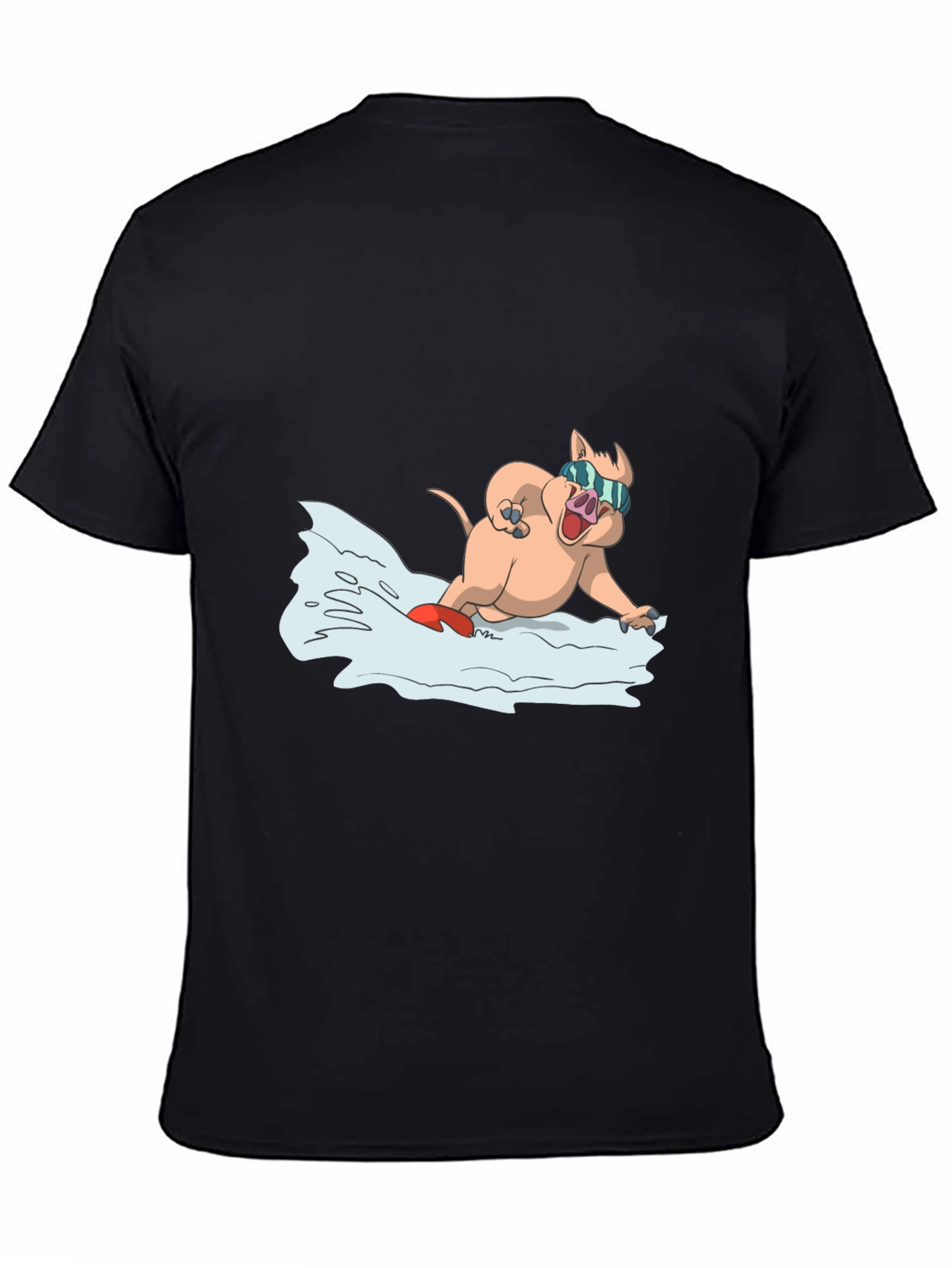 Cool Pig Snowboarding T-Shirt - Black