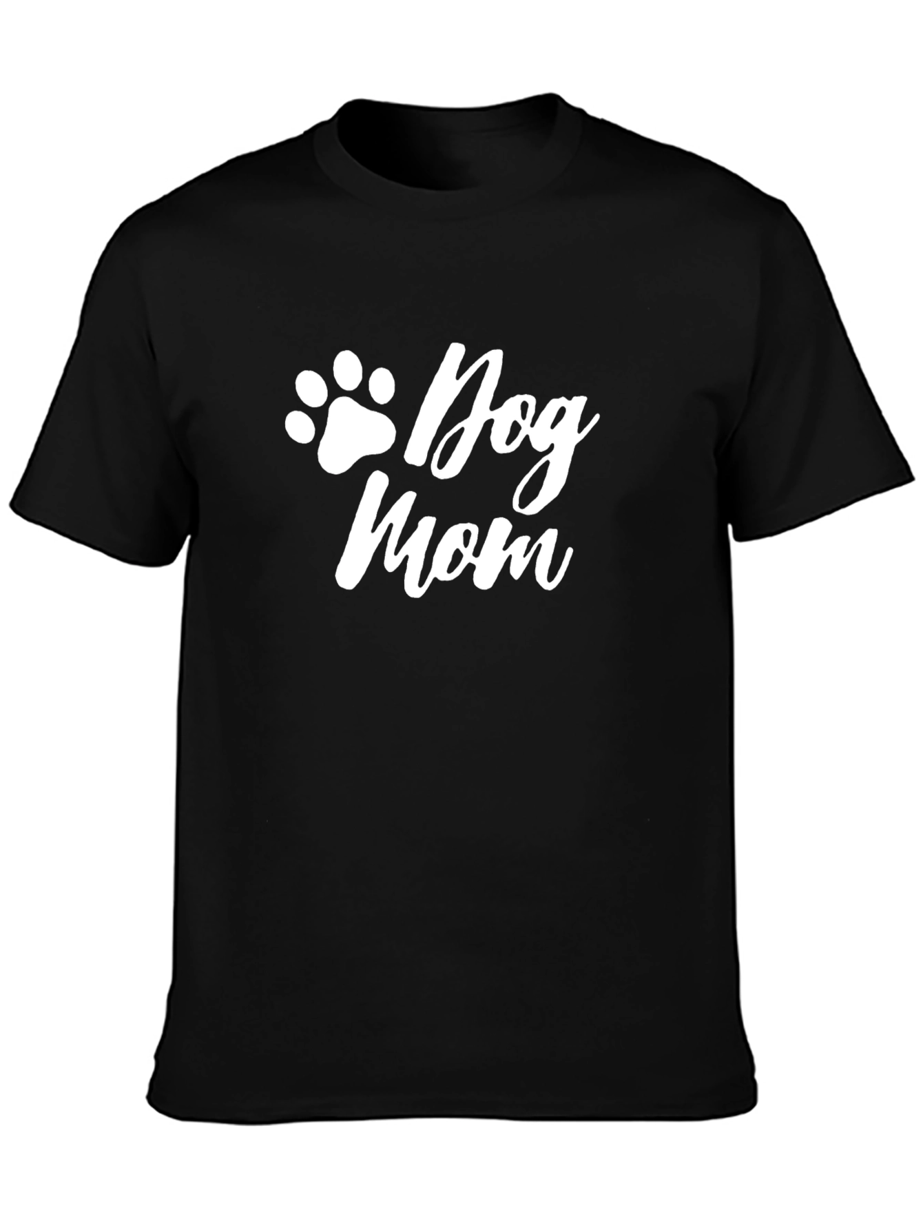 Dog Mom T-Shirt - Black Cotton Tee