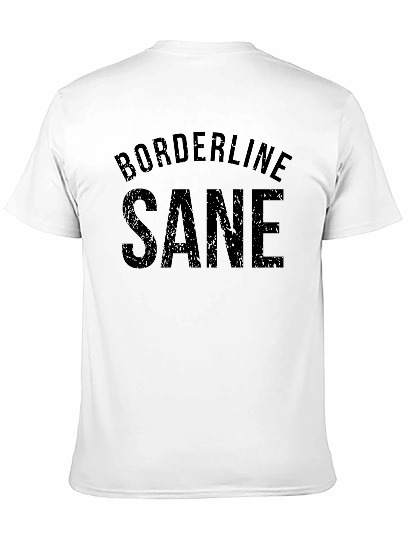 Borderline Sane Graphic Tee - Mens Black T-Shirt