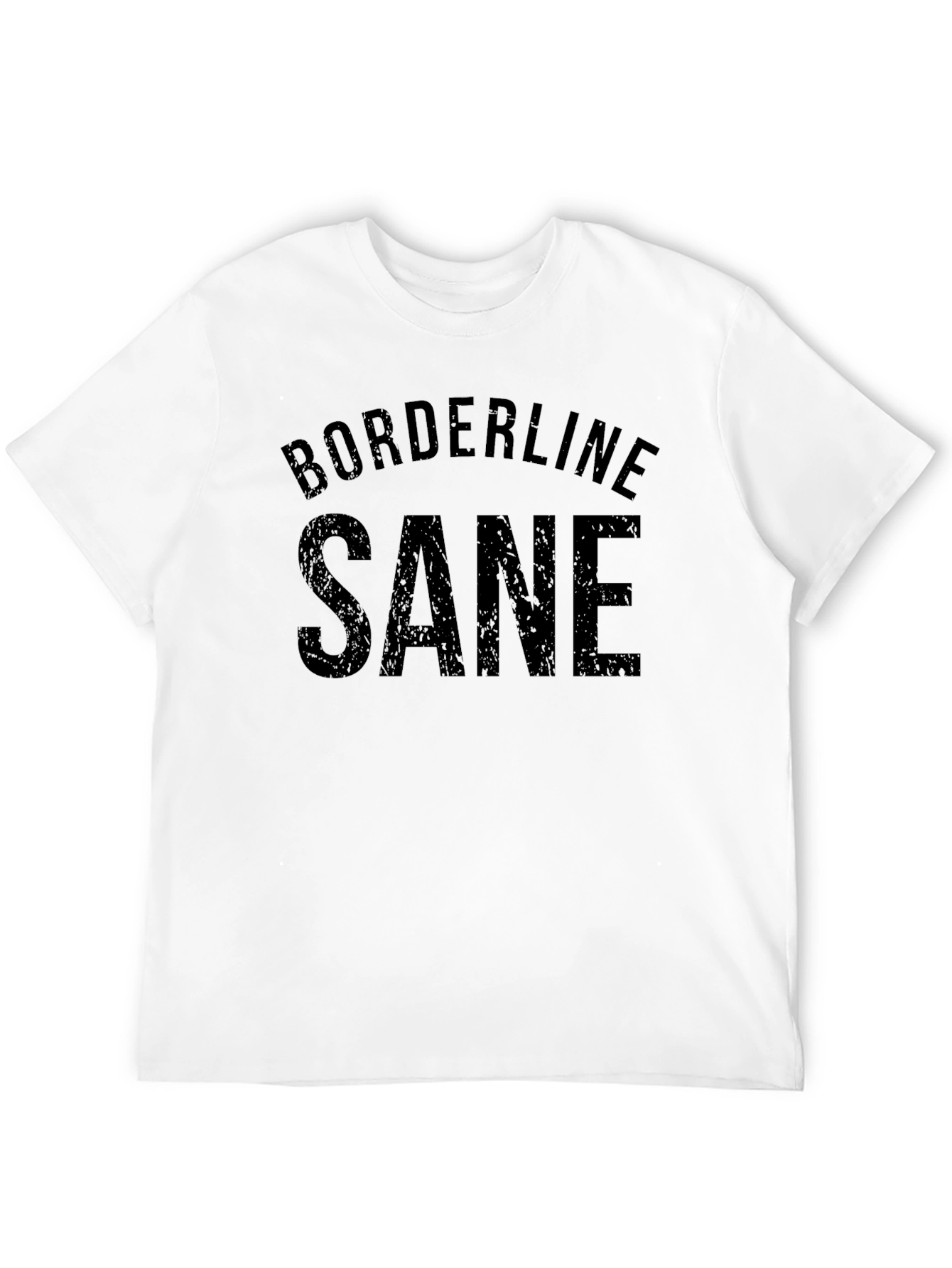 Borderline Sane Graphic Tee - Mens Black T-Shirt