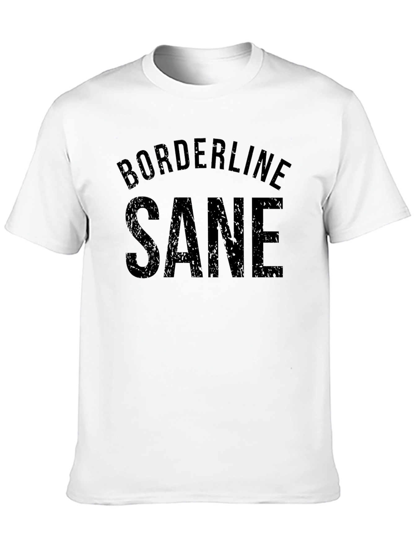 Borderline Sane Graphic Tee - Mens Black T-Shirt