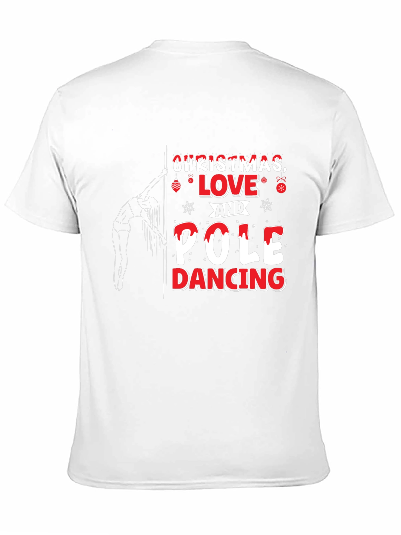 Christmas Pole Dancing T-Shirt - Holiday Novelty Tee